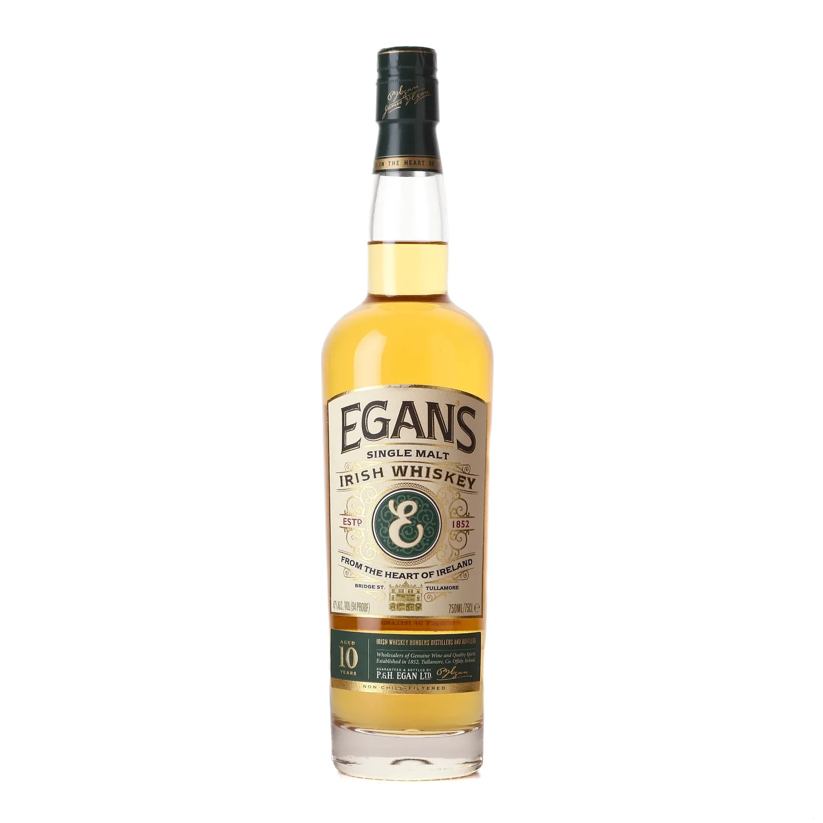 Egan's Single Malt Irish Whiskey 10 Year Old, Bourbon Cask, Egan's, 47% whisky bottle