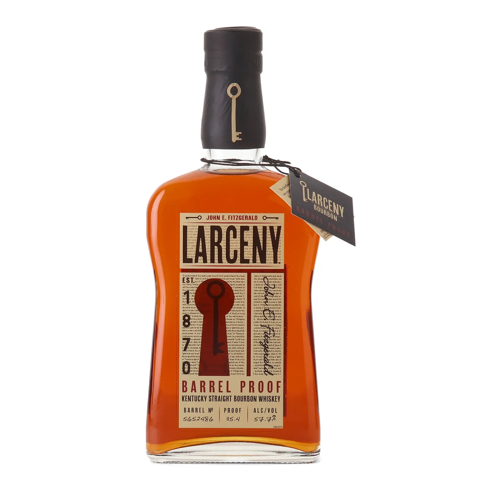 Larceny Barrel Proof, Cask #5652486, 57.7% whisky bottle