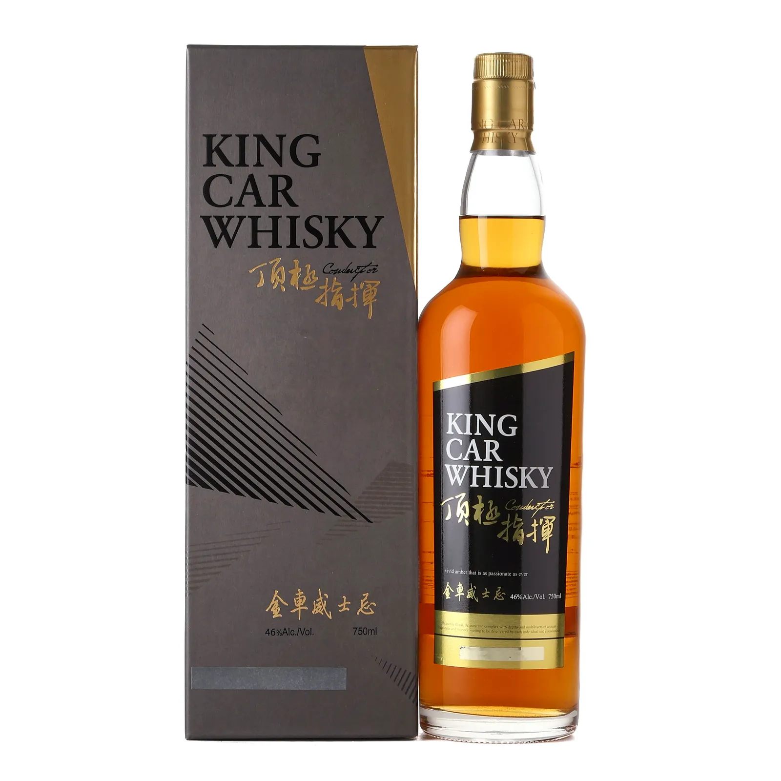 Kavalan King Car Conductor, Ex-Bourbon & Ex-Sherry & Wine Cask, 2014, 46% whisky bottle
