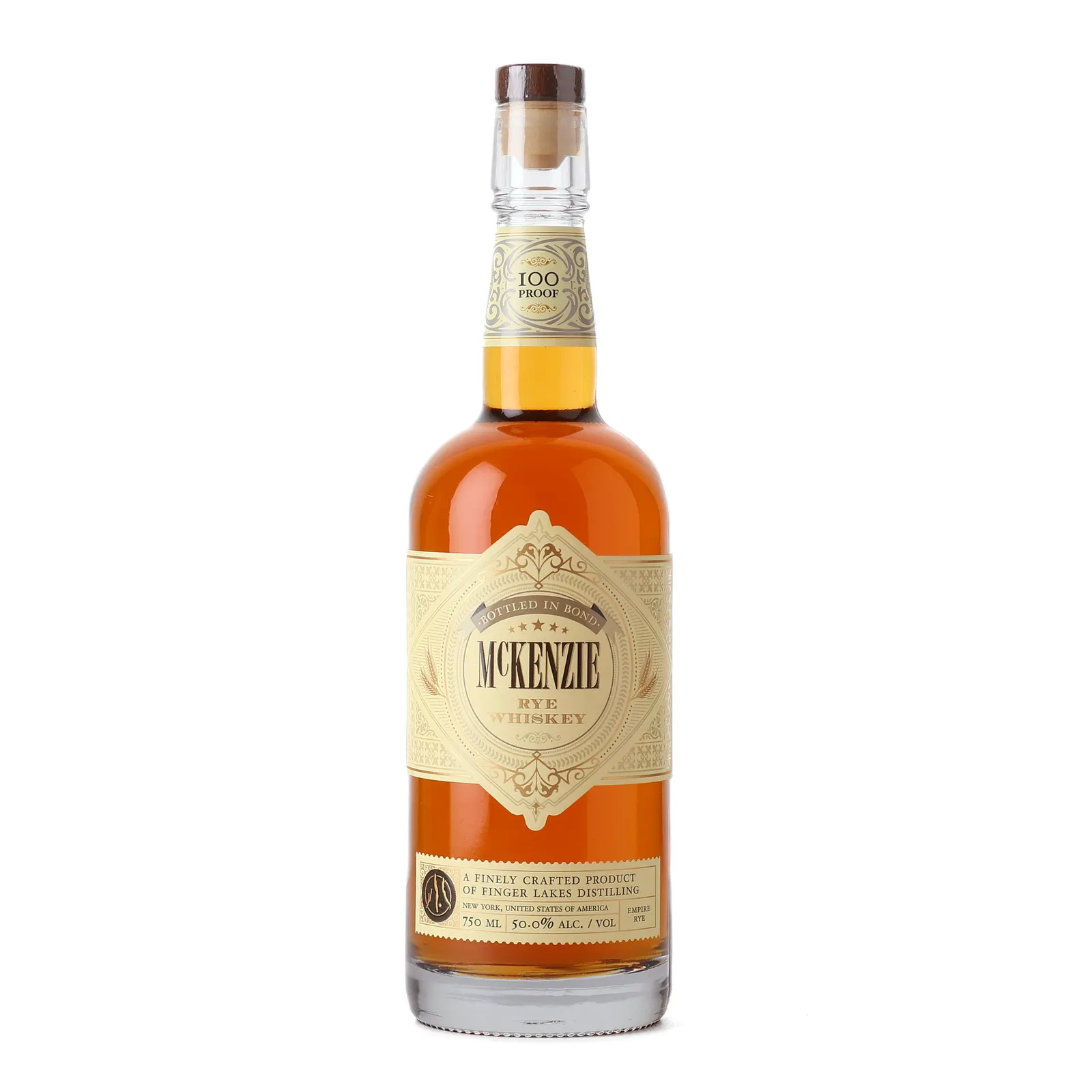 McKenzie Bottled-In-Bond Rye 6 Year Old, American Oak Cask, 50% whisky bottle