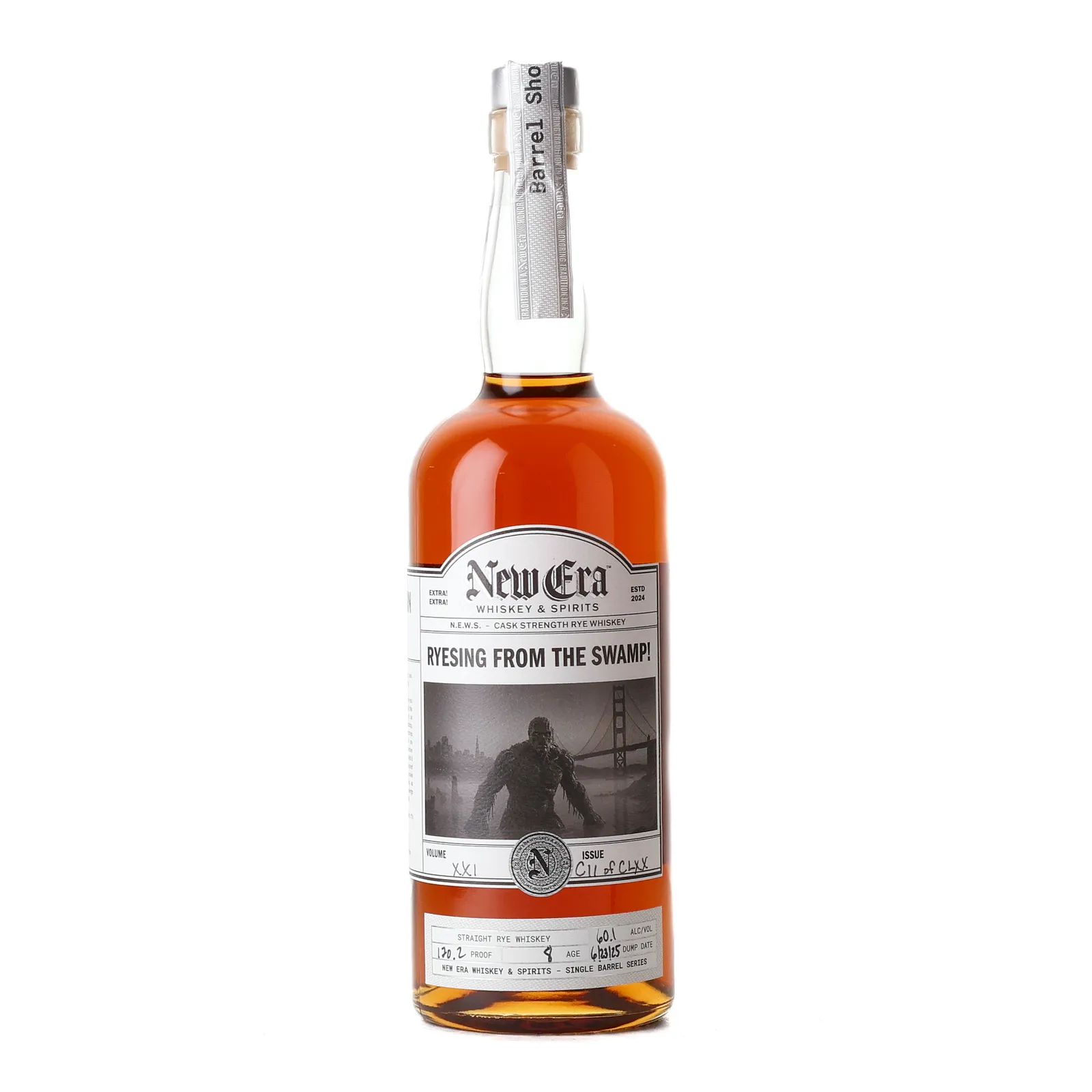 New Era Ryesing from the Swamp! Barrel Shoppe Private Barrel Selection 8 Year Old, Volume XXI, 2025, 60.1% whisky bottle