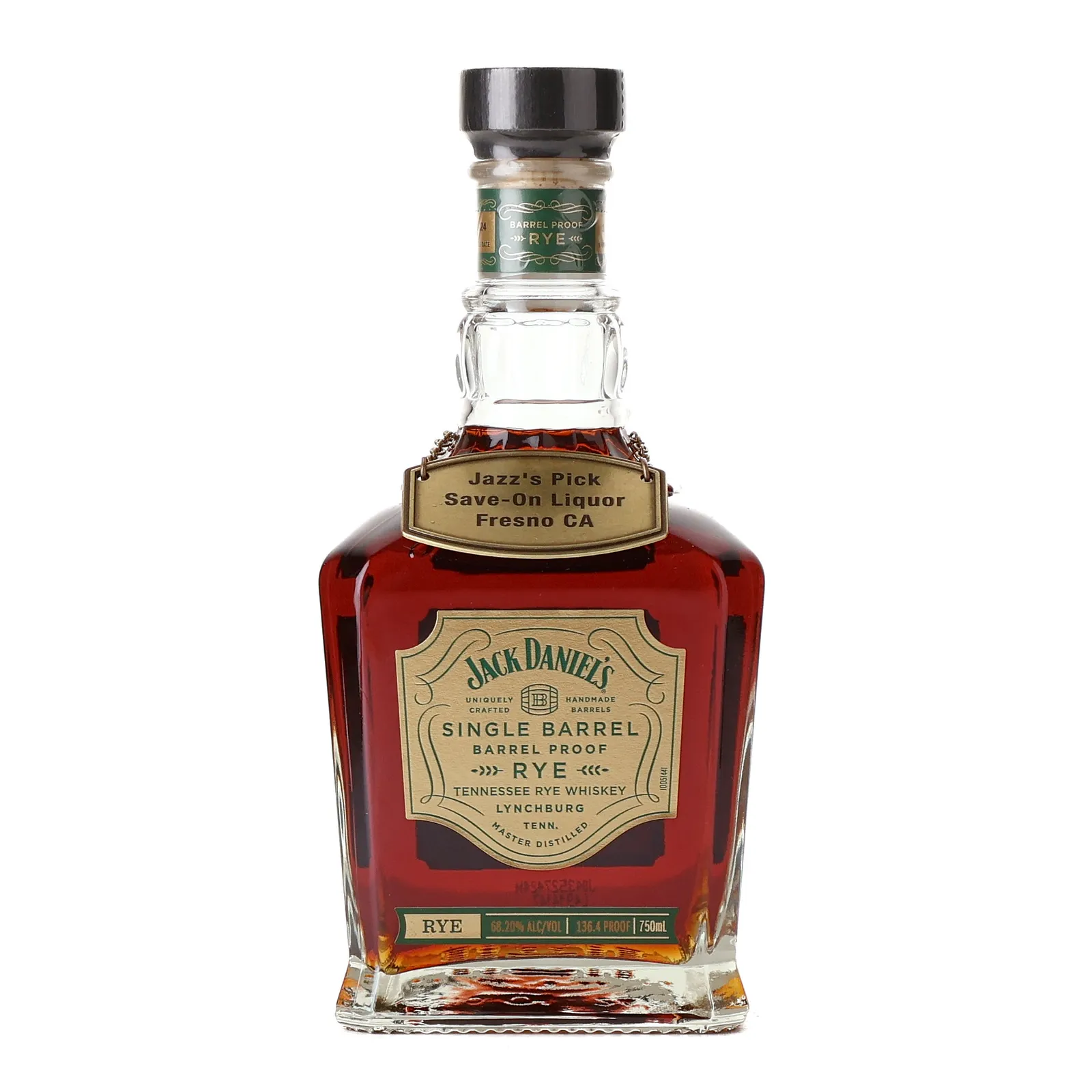 Jack Daniel's Single Barrel Barrel Proof Rye, Cask #24-09014, 2024, 68.2% whisky bottle