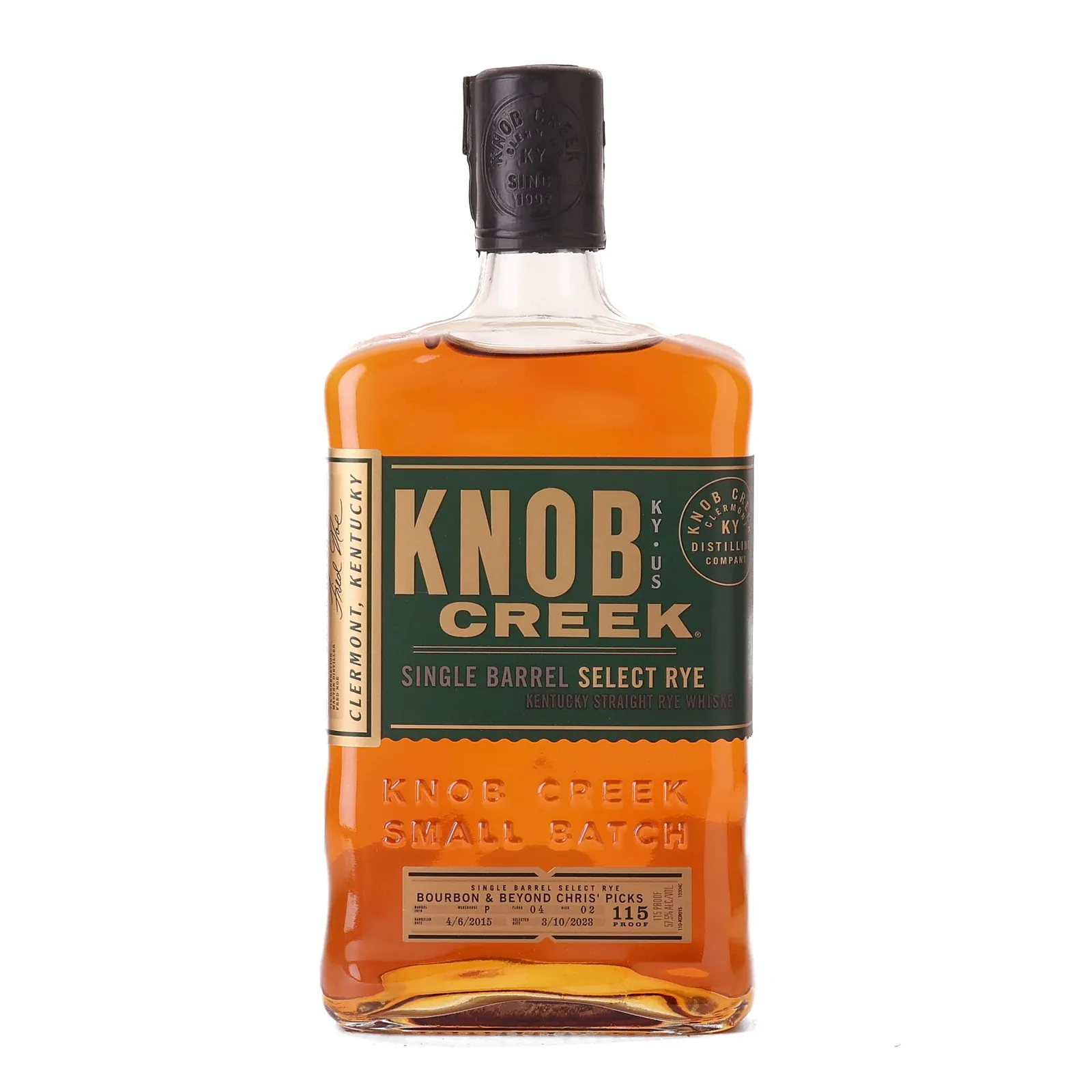 Knob Creek Rye Bourbon & Beyond Chris' Picks, Single Barrel Select Rye, 2015, 2023, 57.5% whisky bottle