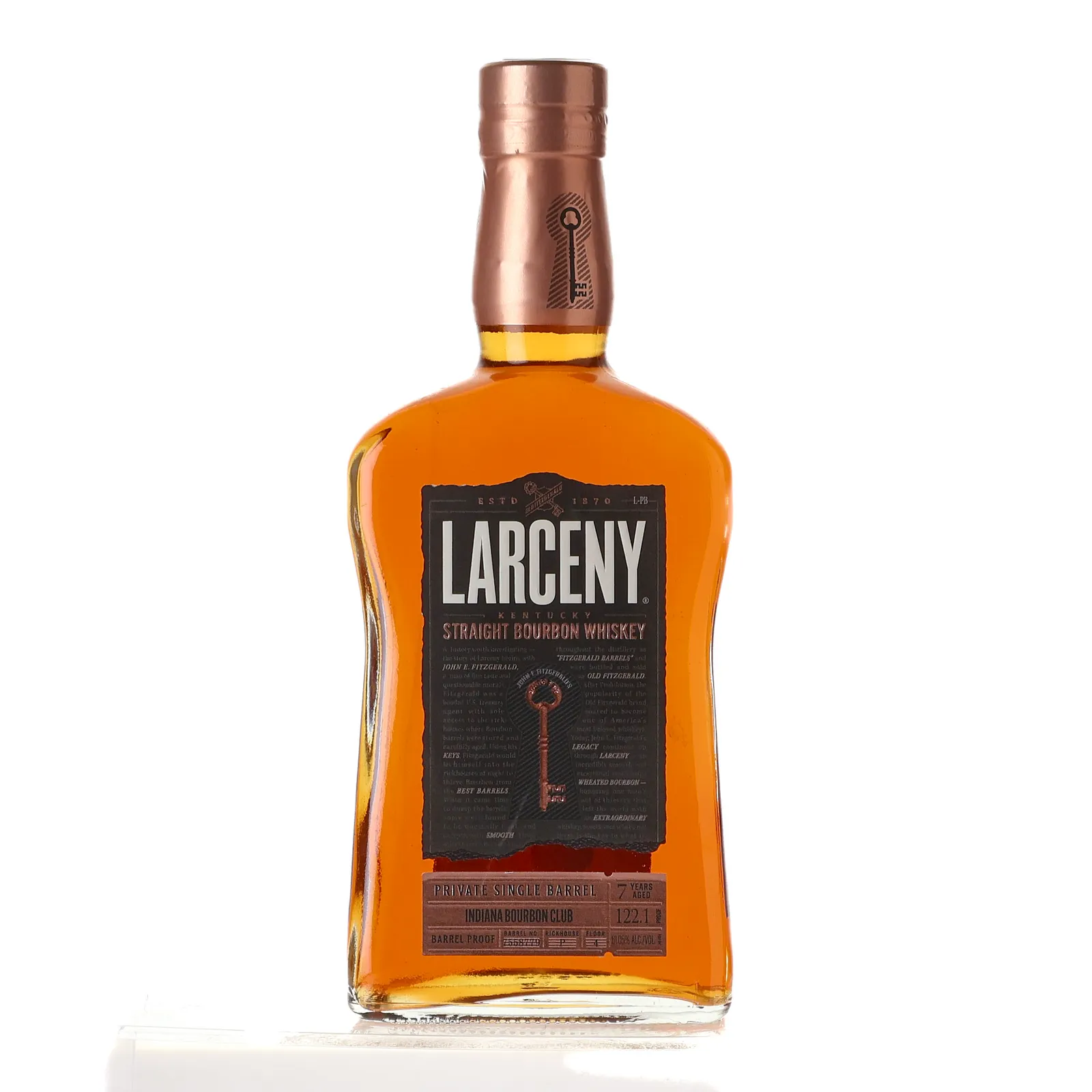 Larceny Private Single Barrel 7 Year Old, Cask #7558779, 61.05% whisky bottle