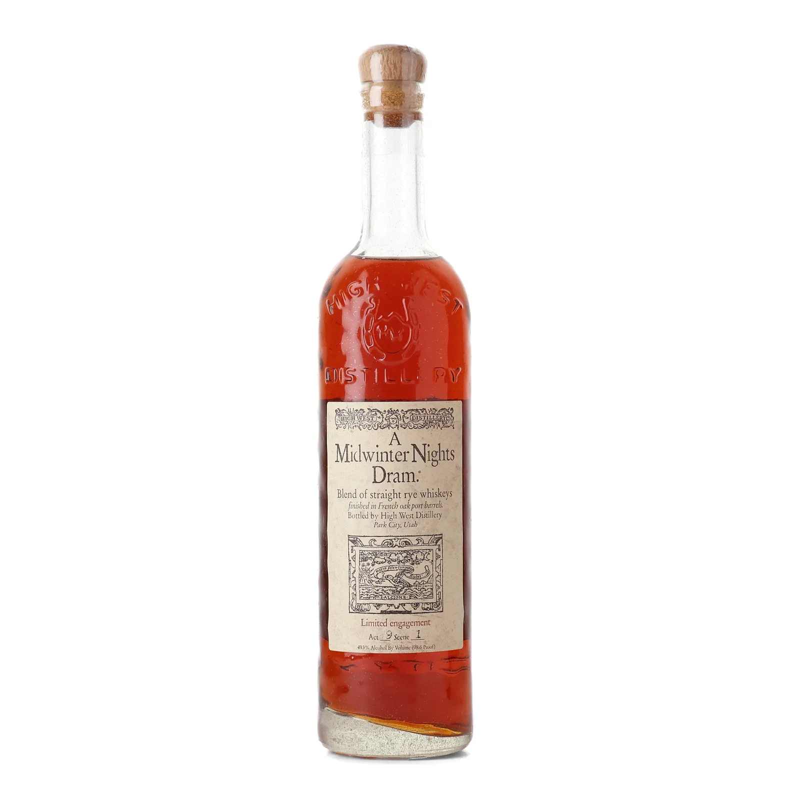 High West A Midwinter Night's Dram, Port Cask, Act 9, Scene 1, 2021, 49.3% whisky bottle