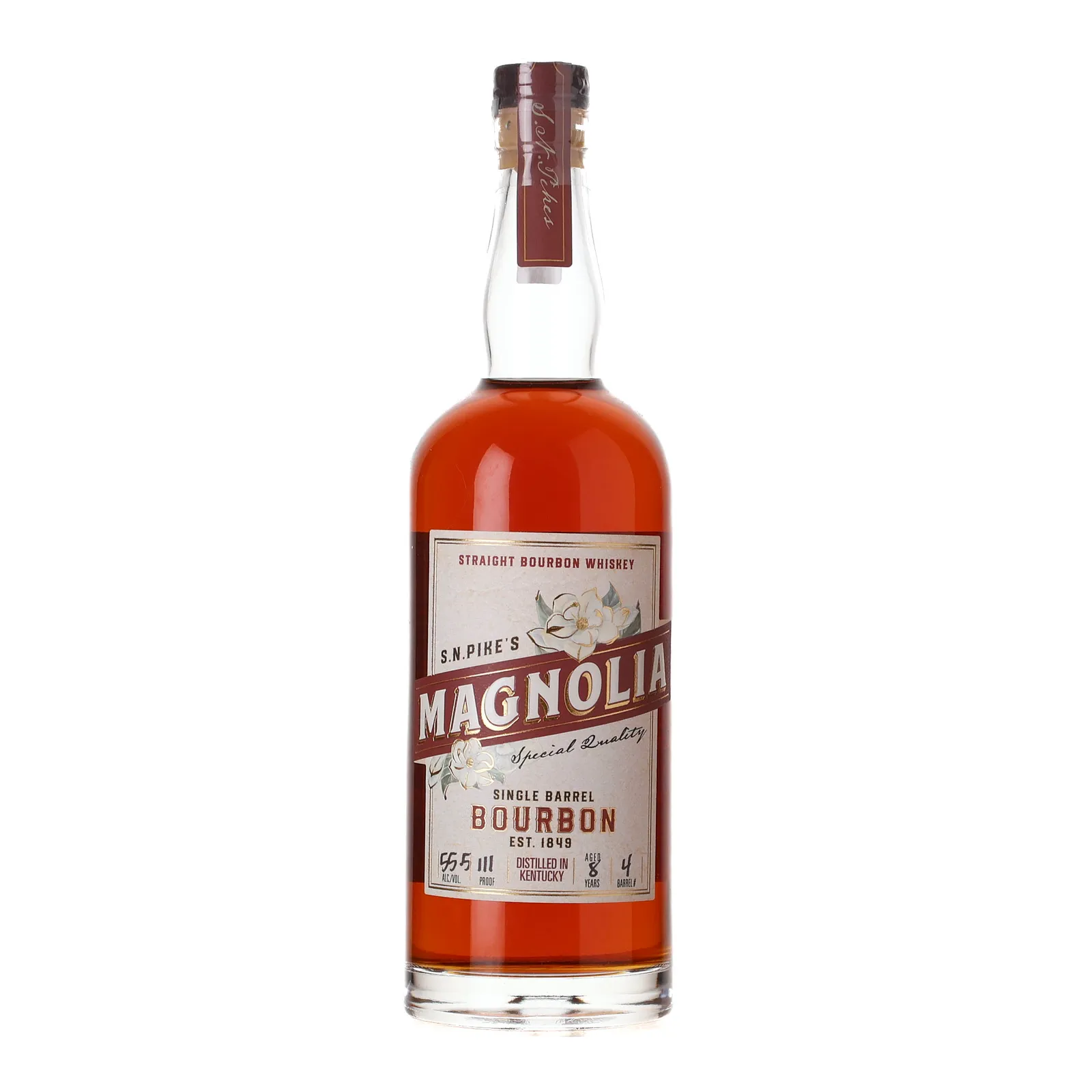 S.N. Pike's Magnolia 8 Year Old, Cask #4, Whiskey Thief Distilling Co., 55.5% whisky bottle