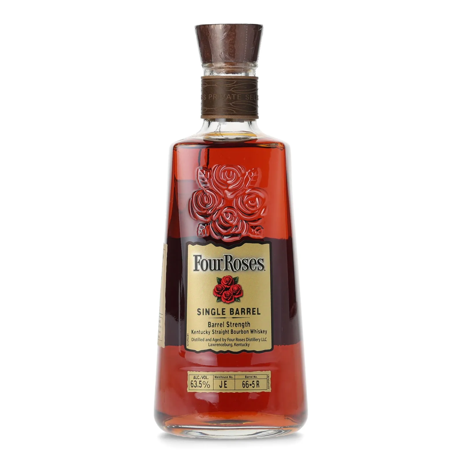 Four Roses Barrel Strength OESQ 'Keg N Bottle' Private Barrel Selection 10 Year Old, New Charred Oak Cask, Cask #66-5 R, 63.5% whisky bottle