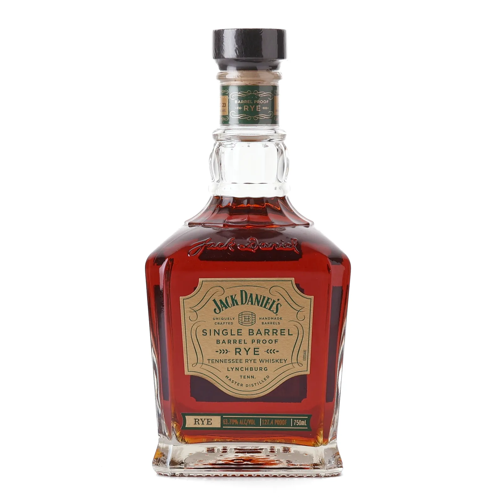 Jack Daniel's Single Barrel Barrel Proof Rye, Cask #23-07291, 2023, 63.7% whisky bottle