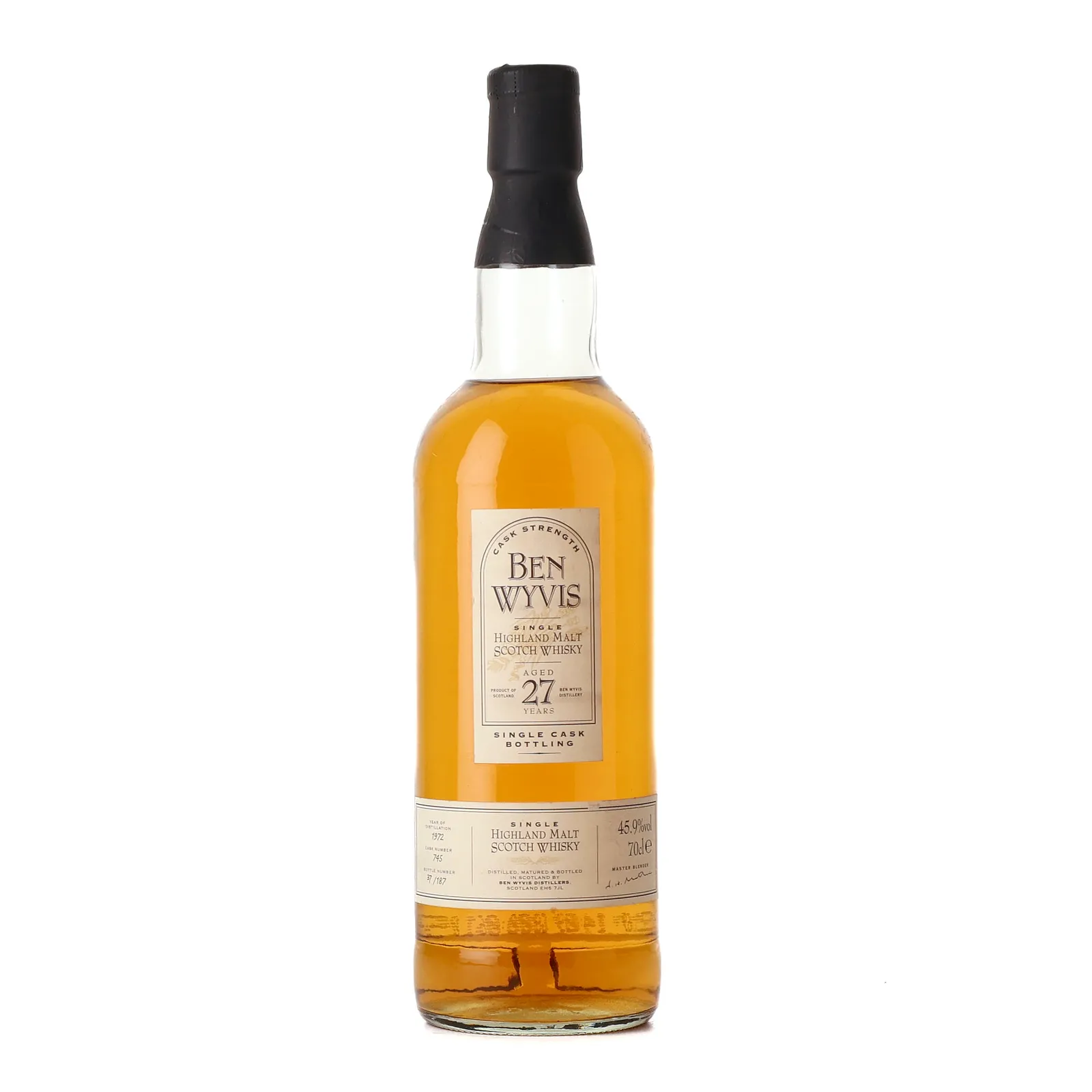 Ben Wyvis 27 Year Old, Oak Cask, Cask #745, 1999, 45.9% whisky bottle