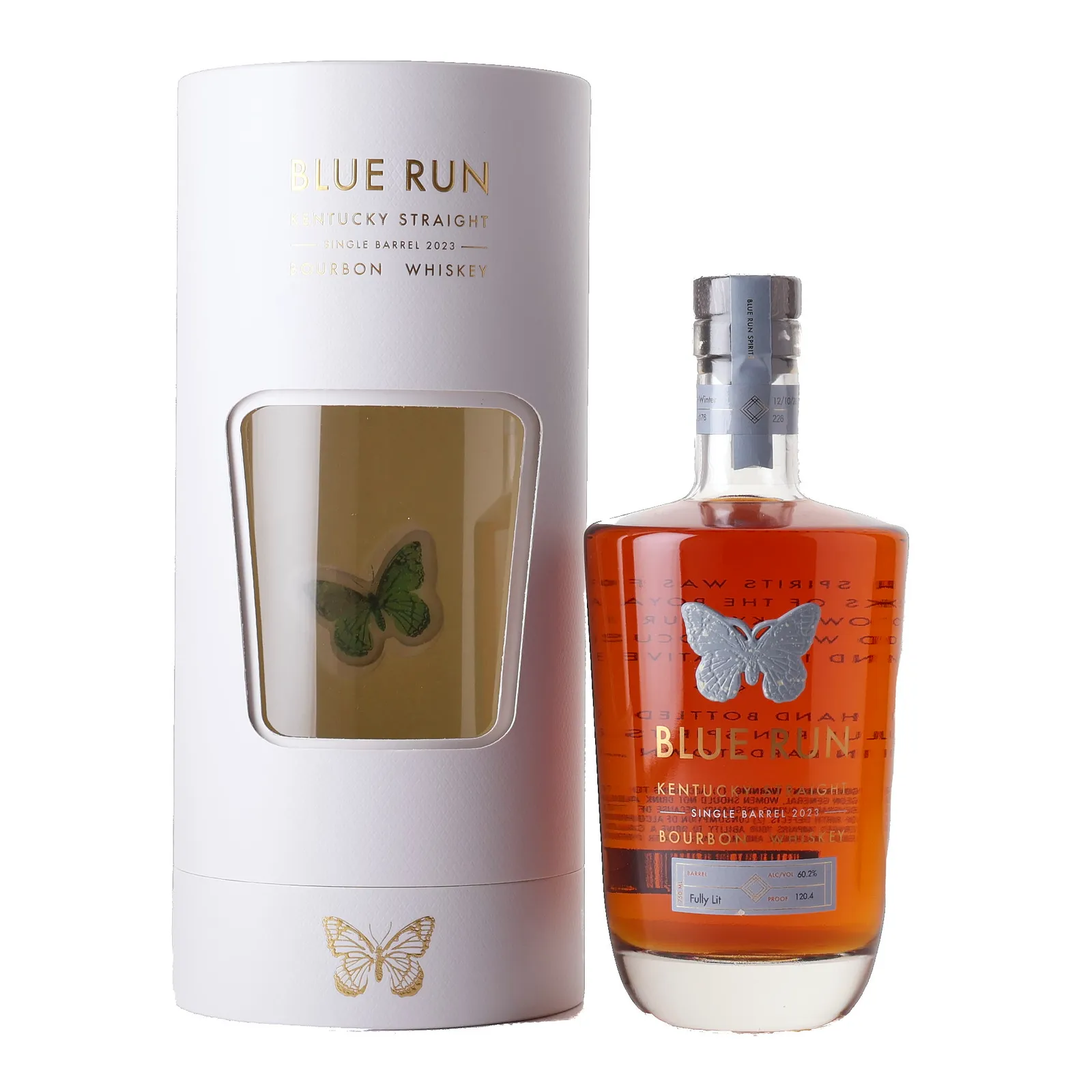 Blue Run 12 Days of Bourbon: Fully Lit Single Barrel Bourbon, Batch No. Winter, 2023, 60.2% whisky bottle