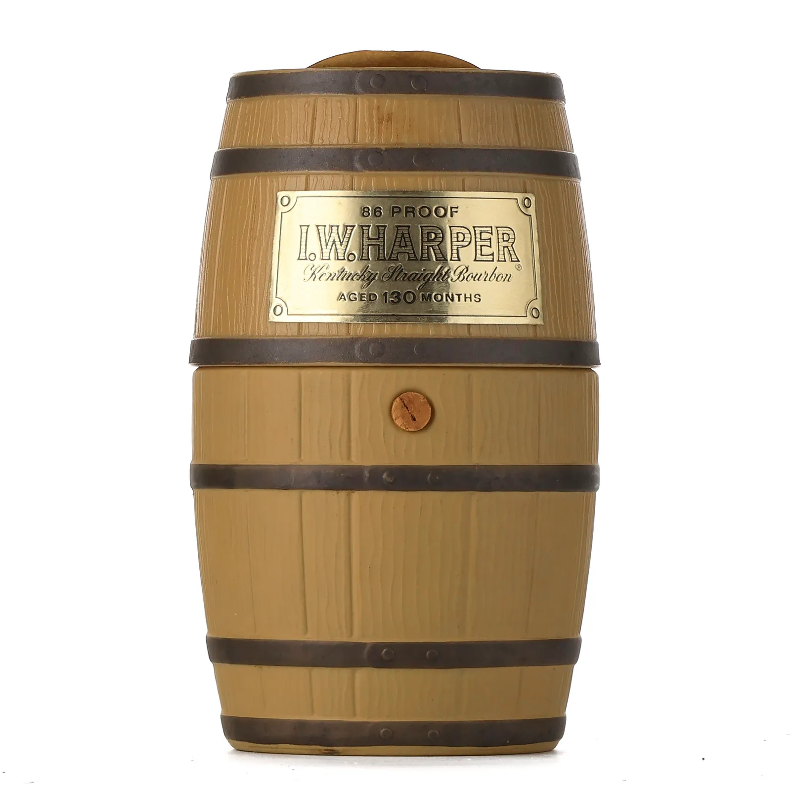 I.W. Harper 130 Month Bourbon Barrel Decanter Bicentennial Edition 10 Year Old, Bourbon Cask, 1976, 43% whisky bottle