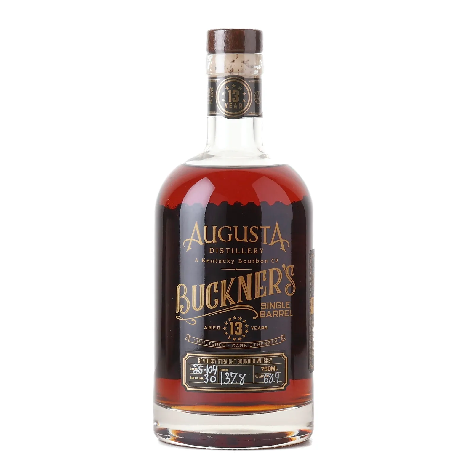 Buckner's Drums & Drams Private Barrel Selection 13 Year Old, Cask #25-104, 68.9% whisky bottle