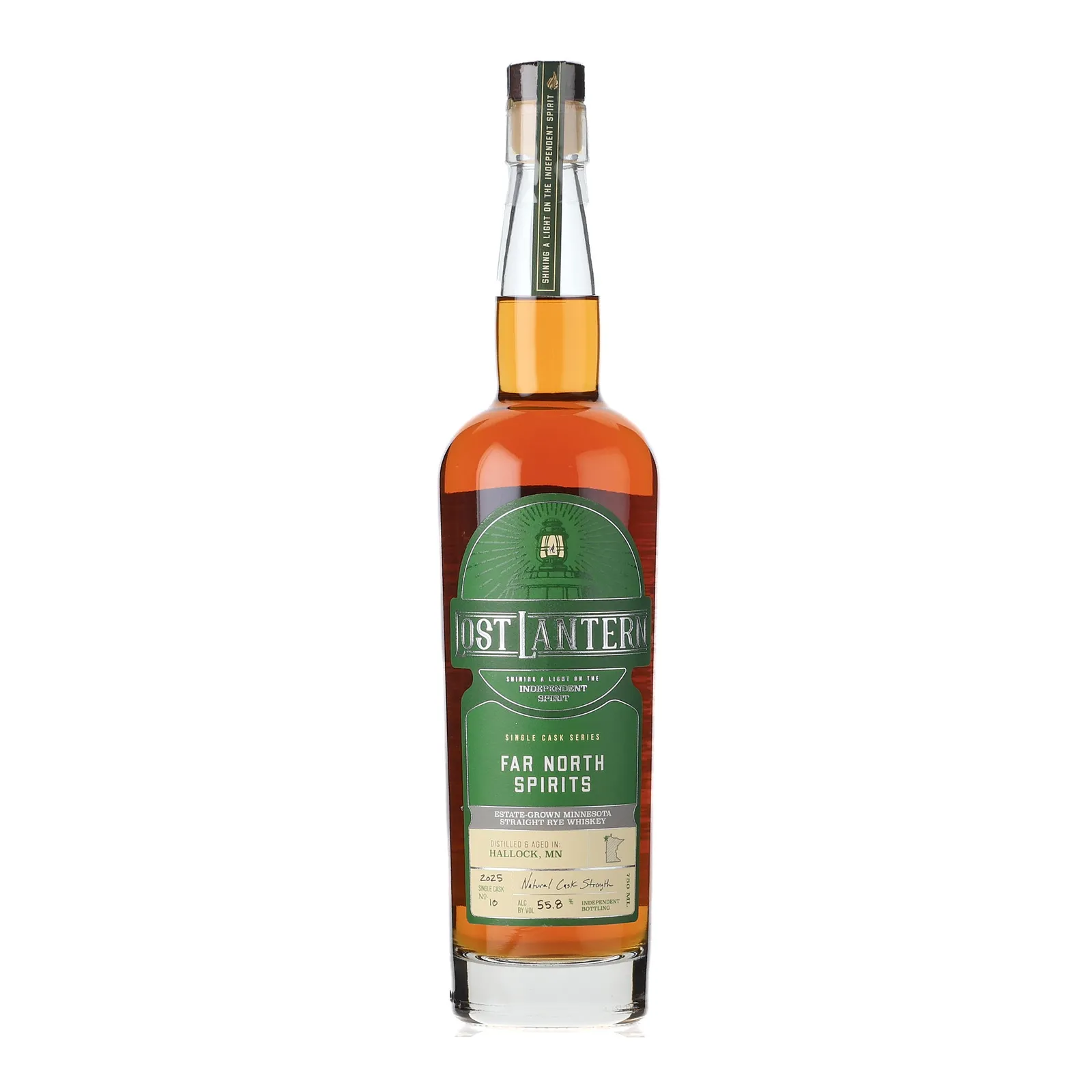 Far North Spirits Single Cask Series: Far North Spirits Rye 4 Year Old, Cask #10, 2025, Lost Lantern, 55.8% whisky bottle