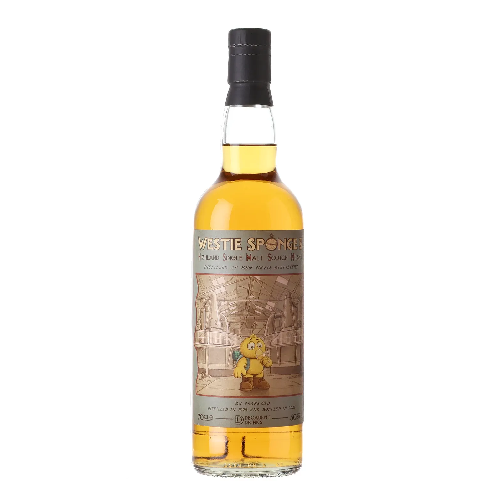 Ben Nevis Westie Sponge 25 Year Old, Hogshead Cask, 1998, Whisky Sponge, 50.8% whisky bottle