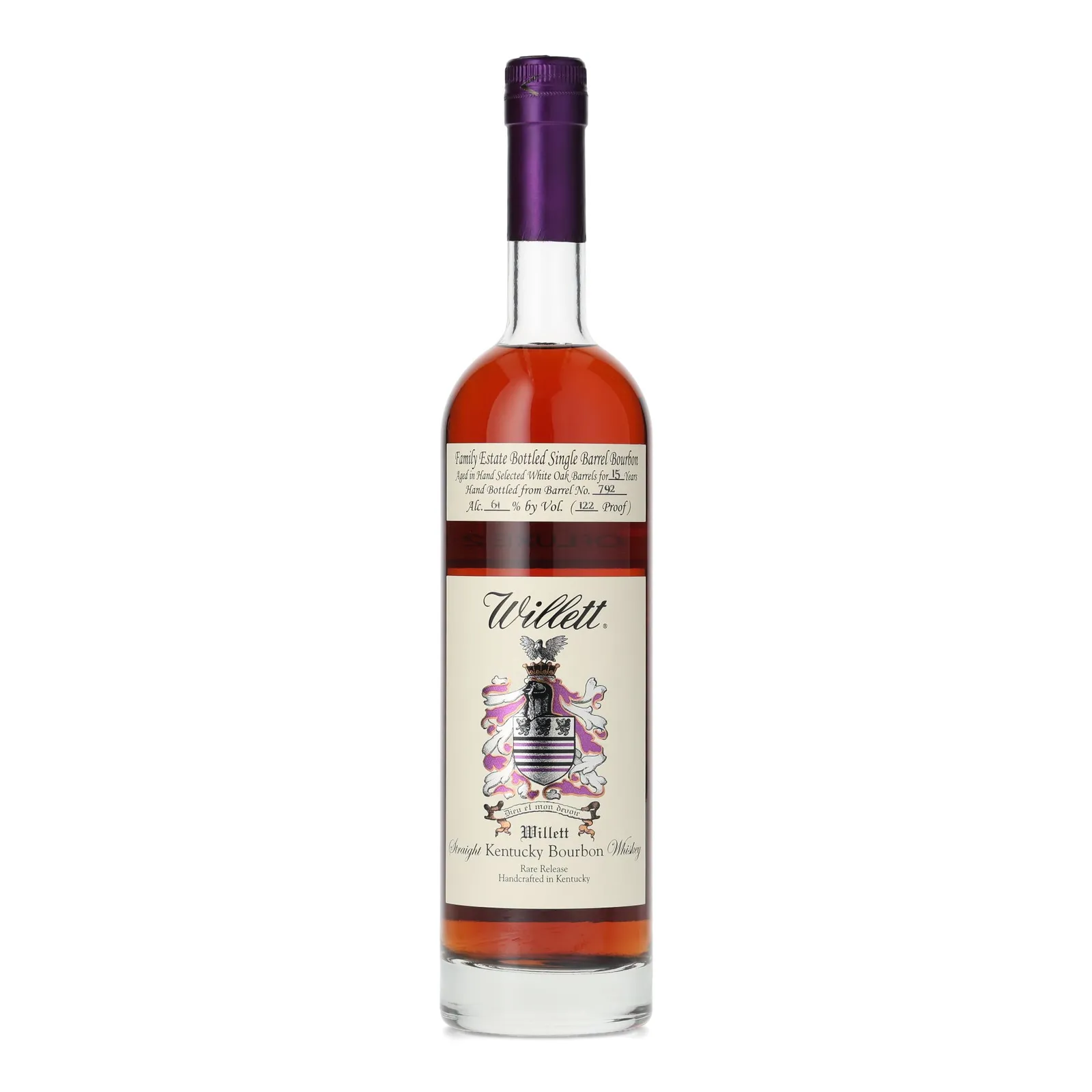 Willett Family Estate Life of Luxe 15 Year Old, Cask #792, 2019, 61% whisky bottle