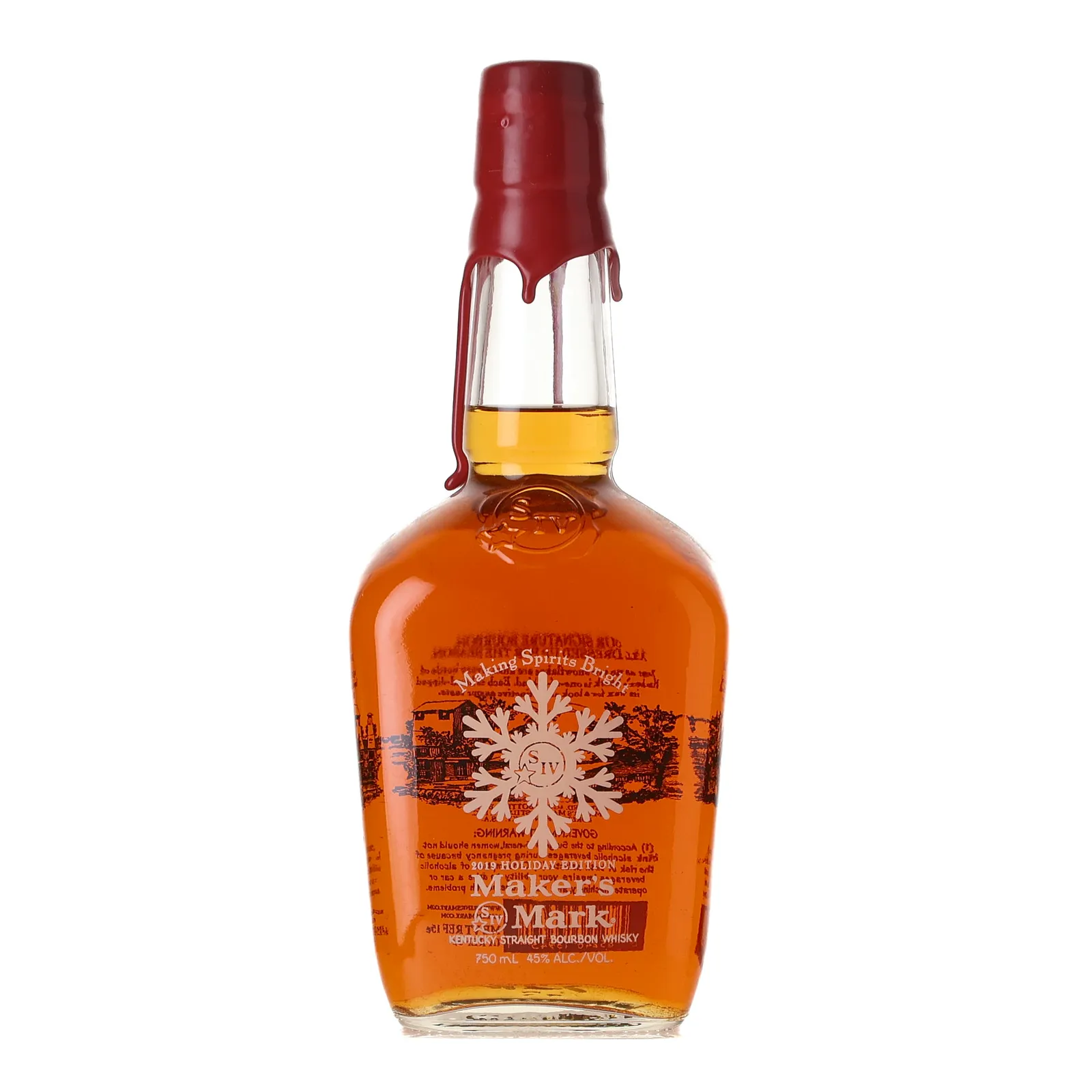 Maker's Mark Holiday Edition, 2019, 45% whisky bottle
