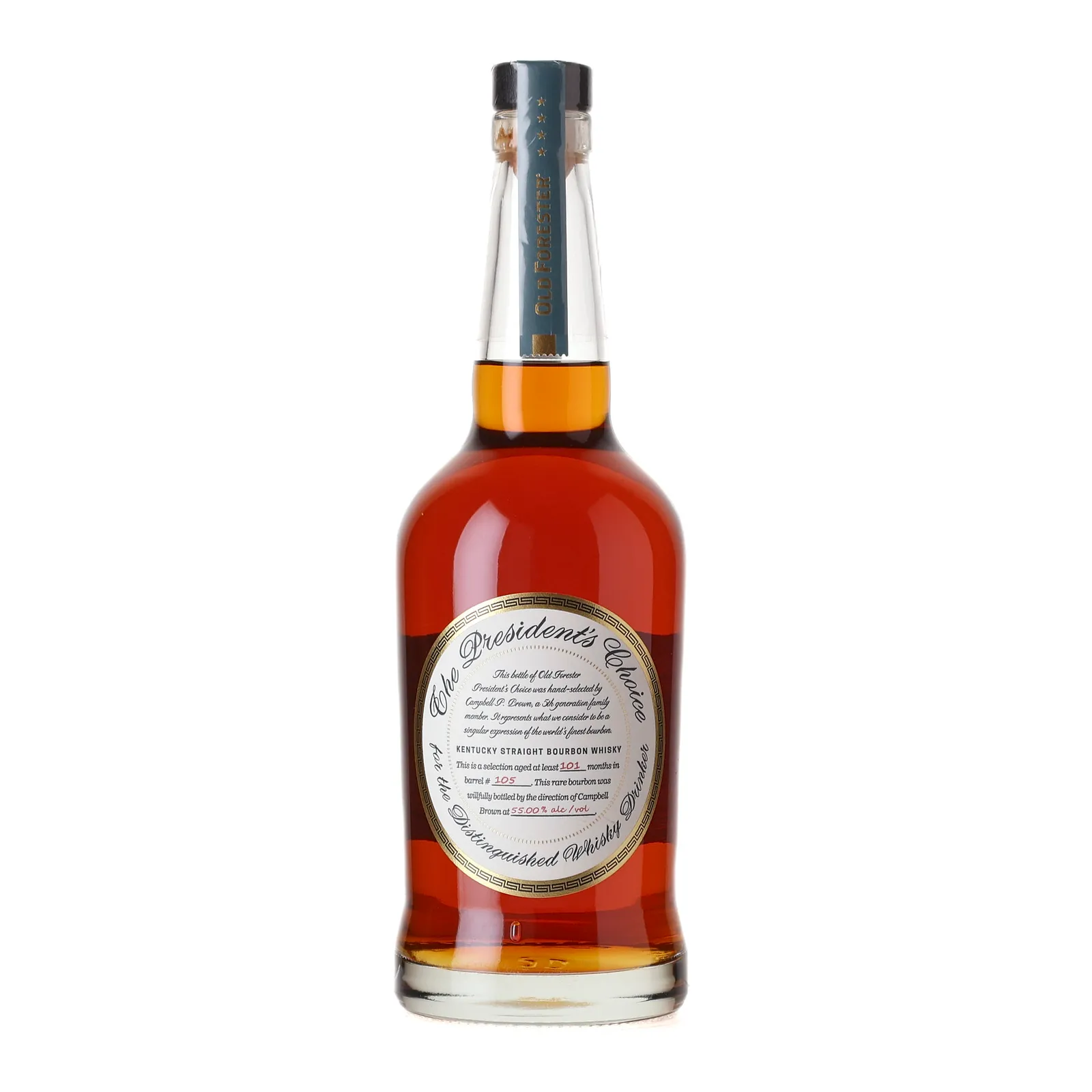 Old Forester The President's Choice 8 Year Old, Cask #105, 55% whisky bottle