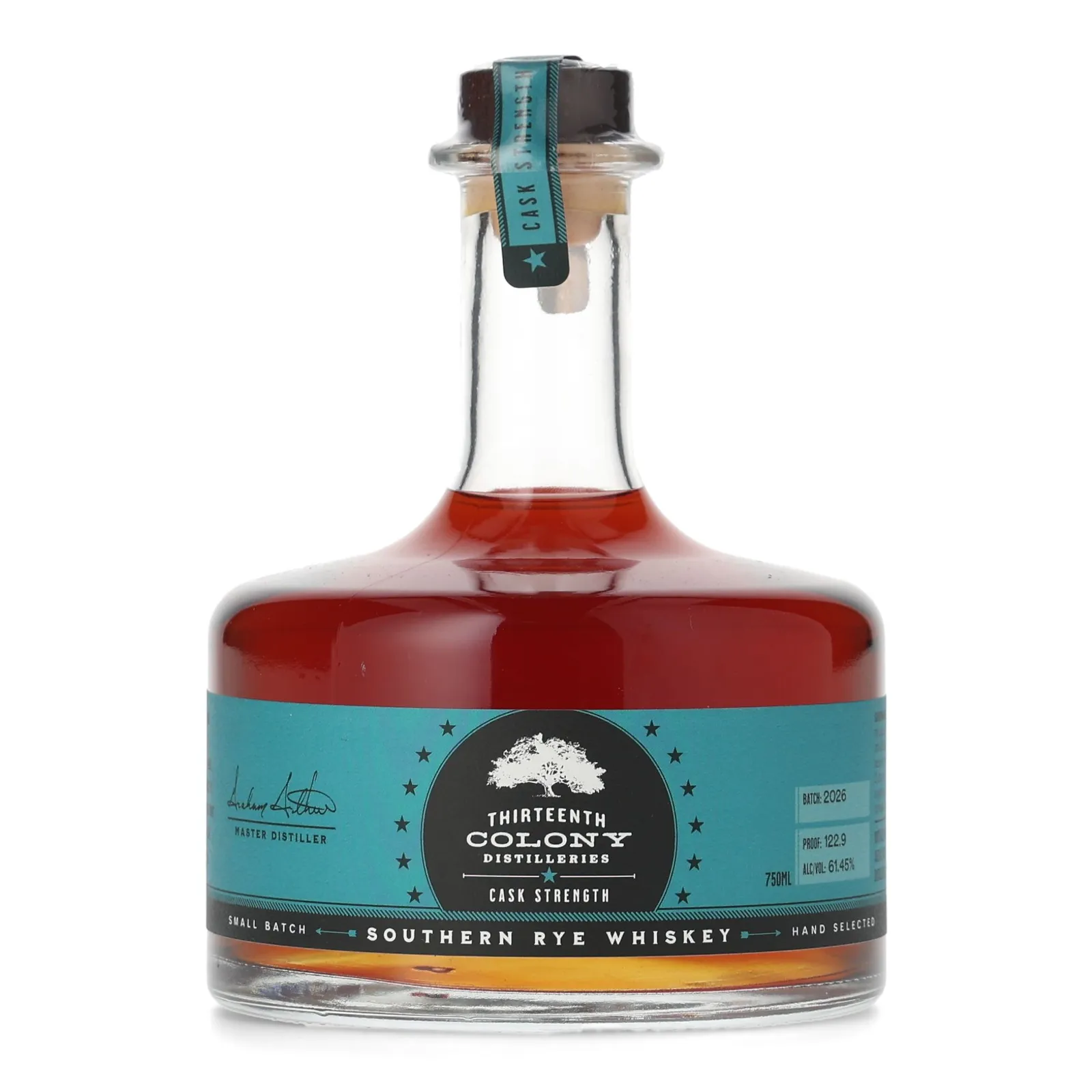 Thirteenth Colony Cask Strength Southern Rye, Batch No. 2026, 2026, 61.45% whisky bottle