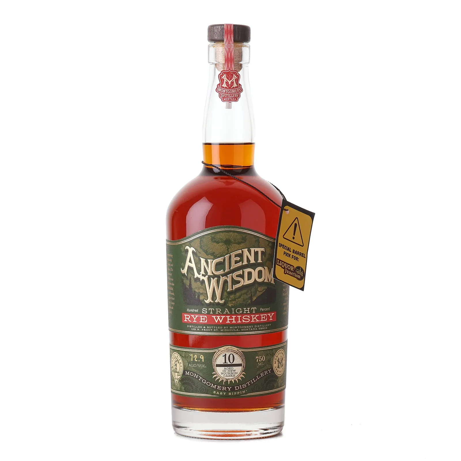 Montgomery Distillery Ancient Wisdom 10 Year Old, New American Oak Cask, HAZMAT, 72.9% whisky bottle