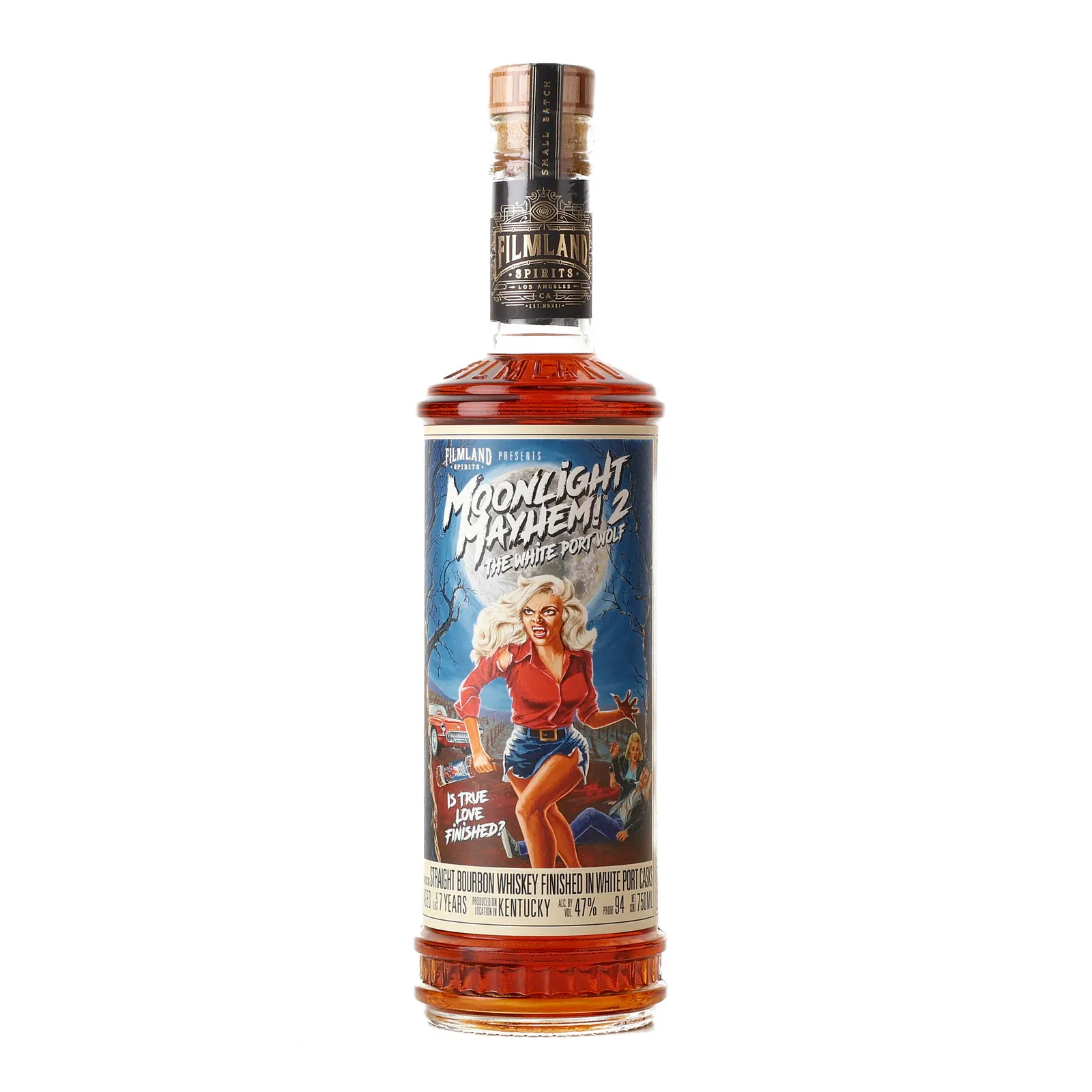 Filmland Spirits Moonlight Mayhem! 2: The White Port Wolf 7 Year Old, White Port Cask, 47% whisky bottle