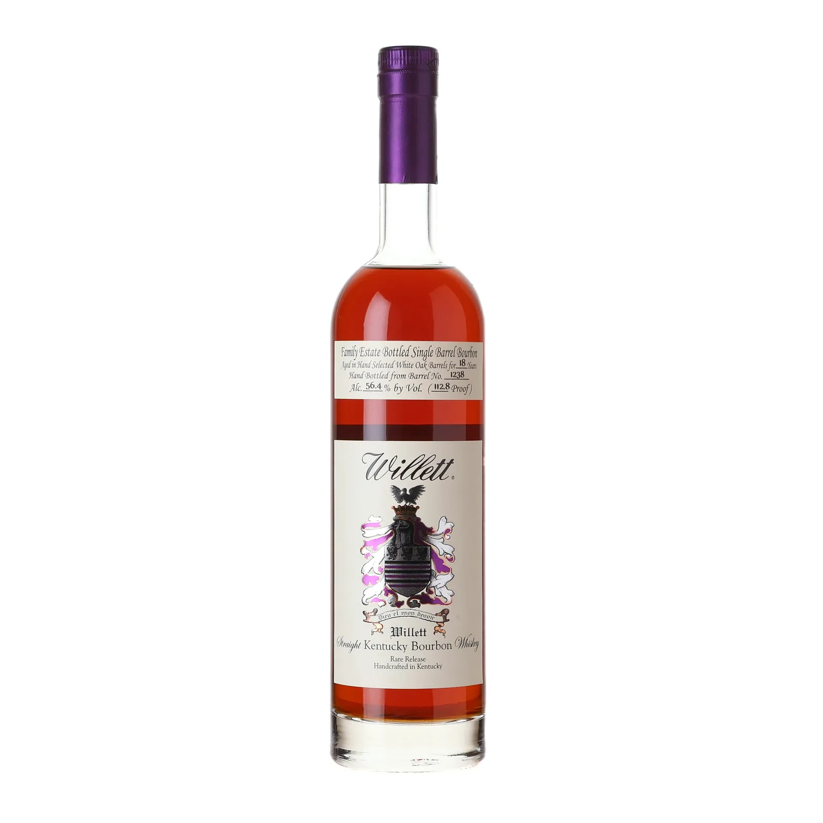 Willett Family Estate 18 Year Old, White Oak Cask, Cask #1238, 56.4% whisky bottle