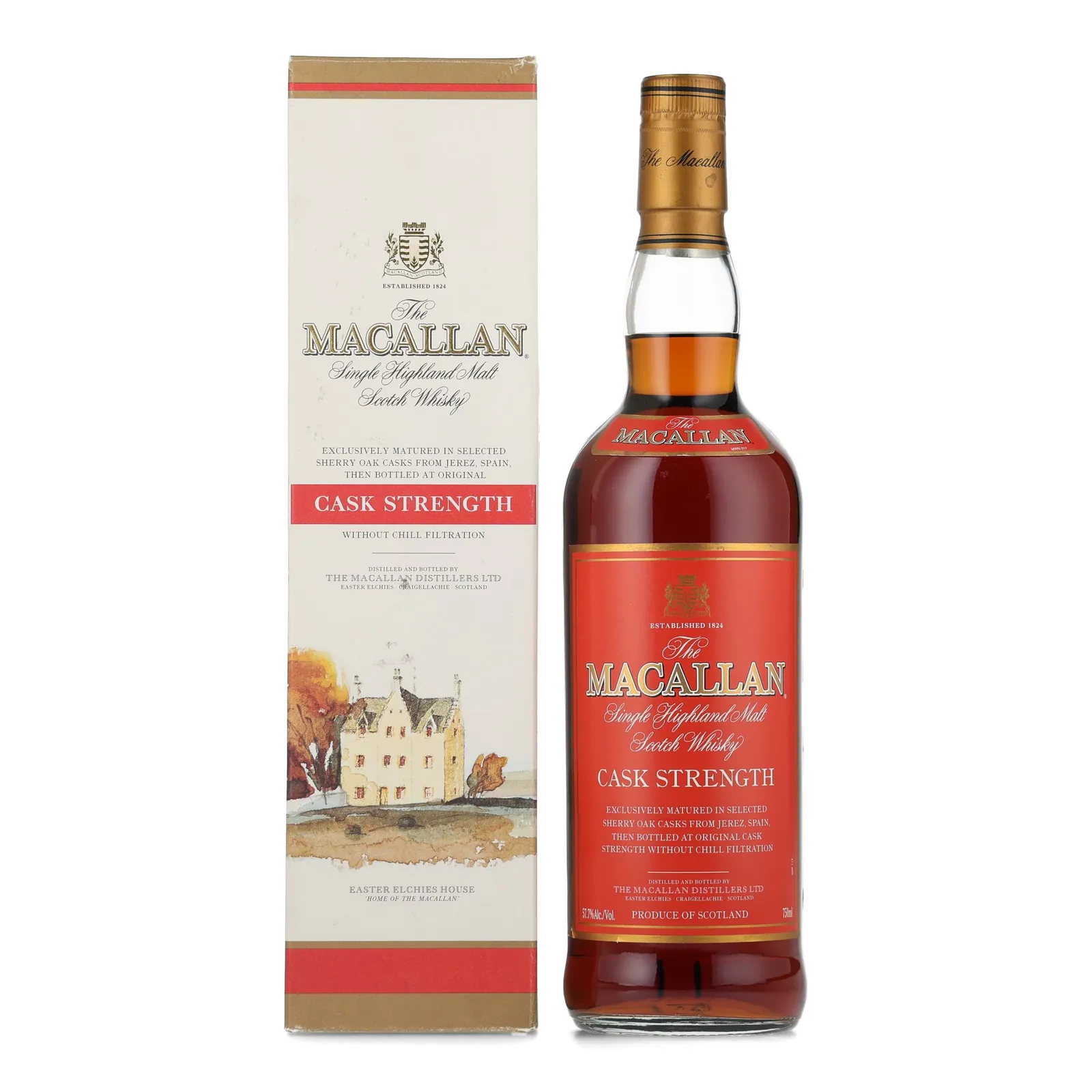 Macallan Cask Strength Red Label, Oloroso Sherry Cask, 2002, 57.7% whisky bottle