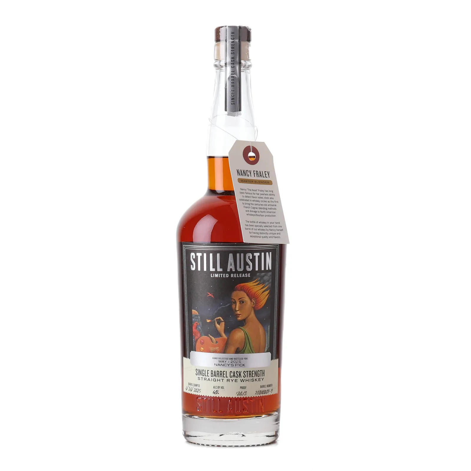Still Austin Single Barrel Cask Strength Rye Nancy's Pick 3 Year Old, Cask #20210809-9, 2025, 60.1% whisky bottle