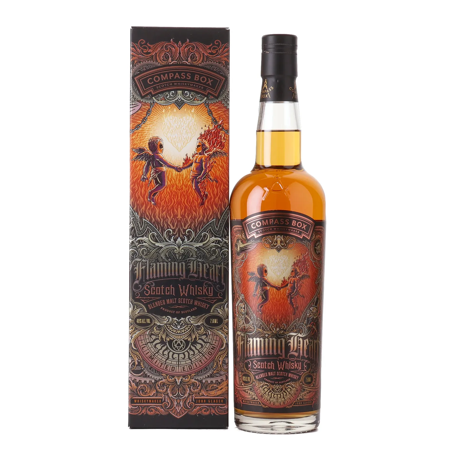 Compass Box Flaming Heart, Toasted French Oak Cask, 7th Edition, Compass Box, 48.9% whisky bottle