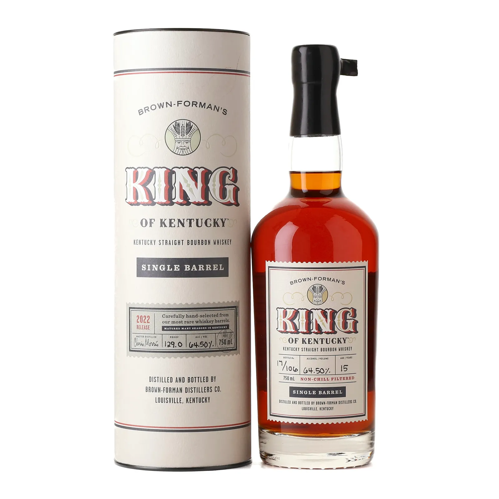 King of Kentucky Single Barrel 15 Year Old, Cask #1, 2022, 64.5% whisky bottle