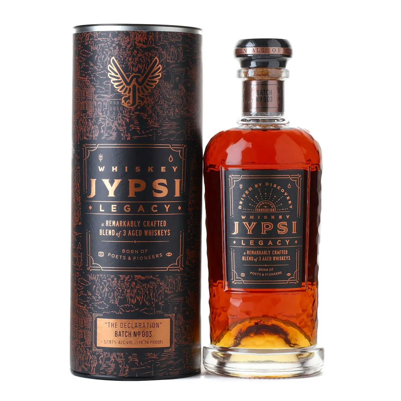 JYPSI Legacy: The Declaration, Batch No. 003, 57.87% whisky bottle