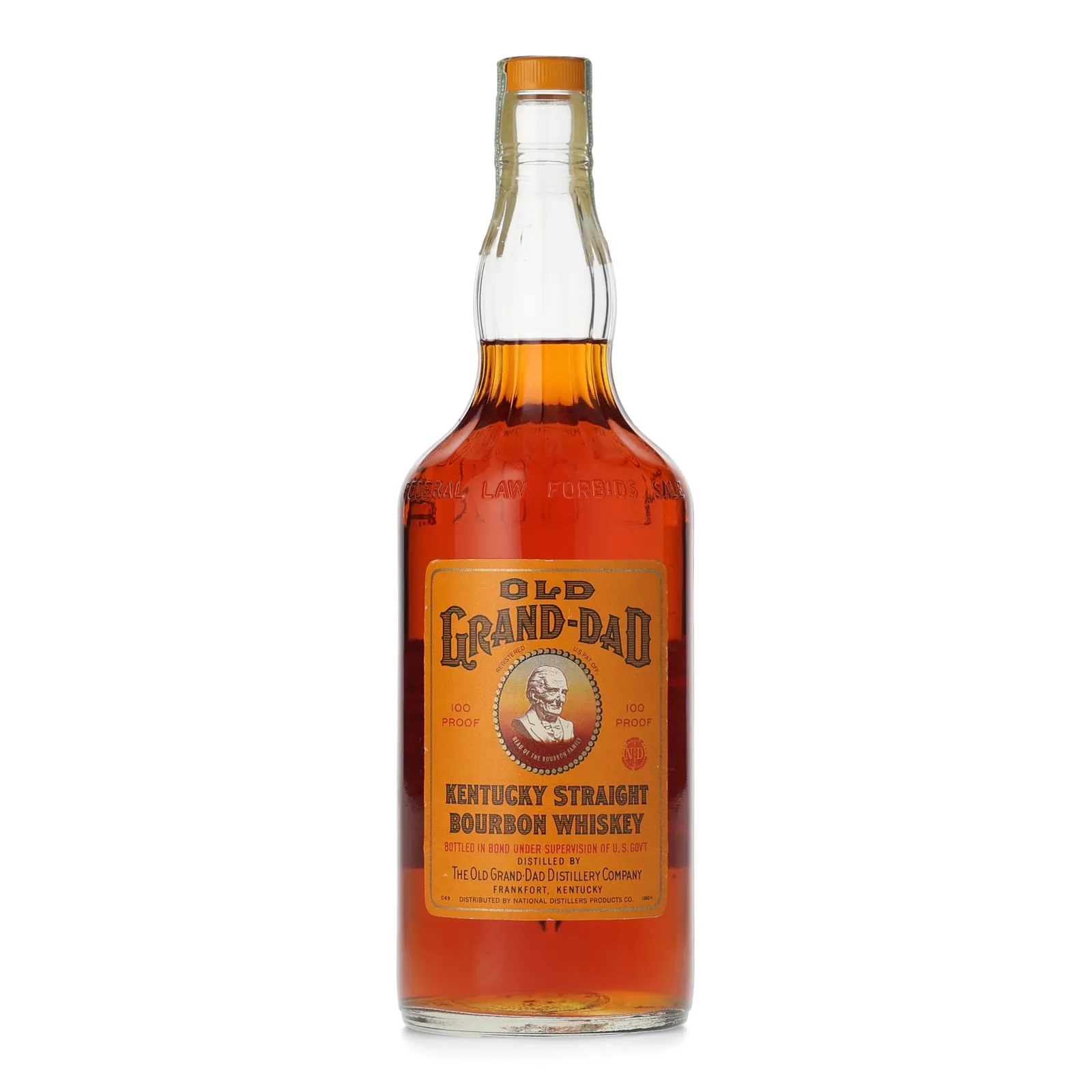 Old Grand-Dad Bottled-in-Bond 4 Year Old, 1969, 50% whisky bottle