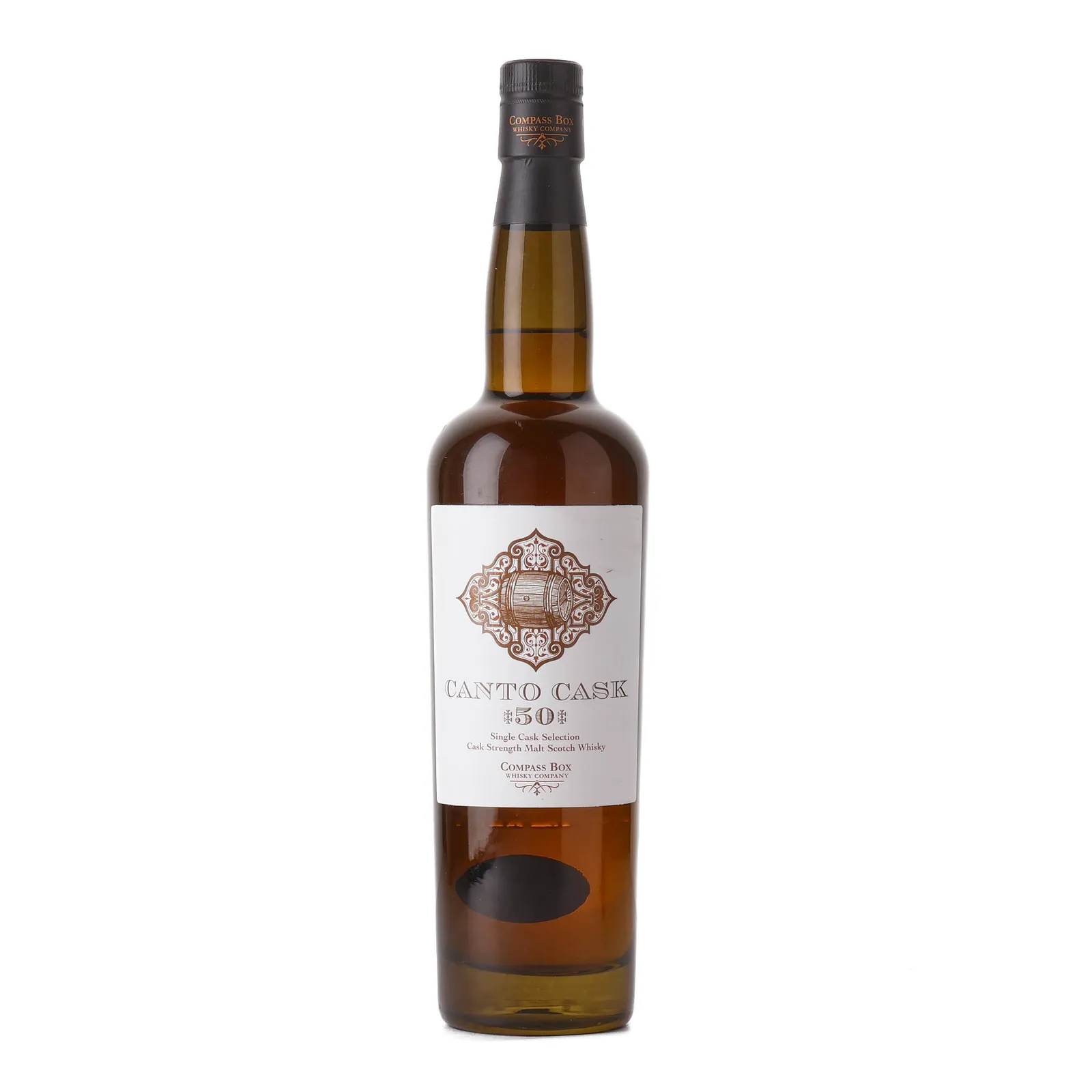Compass Box Canto Cask, French Oak Cask, Cask #50, 2007, 54.4% whisky bottle