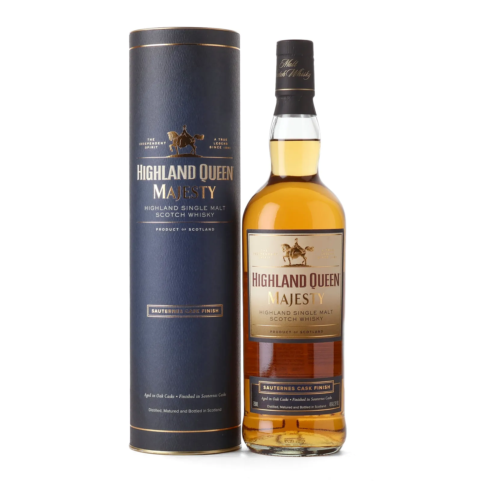 Highland Queen Majesty, Sauternes Cask, 46% whisky bottle