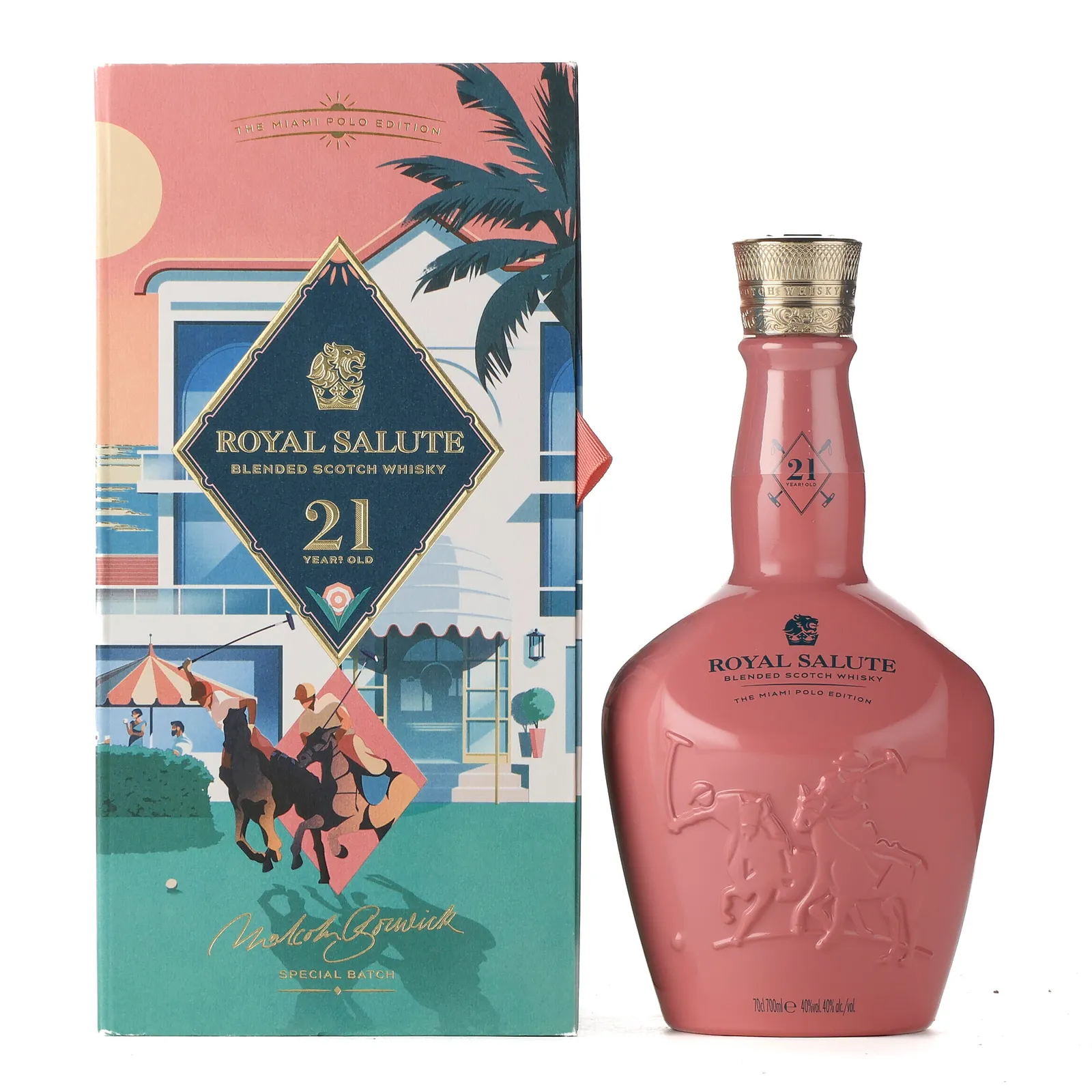 Royal Salute The Miami Polo Edition 21 Year Old, First-fill Rye & First-fill Bourbon Cask, Special Batch, 2024, 40% whisky bottle