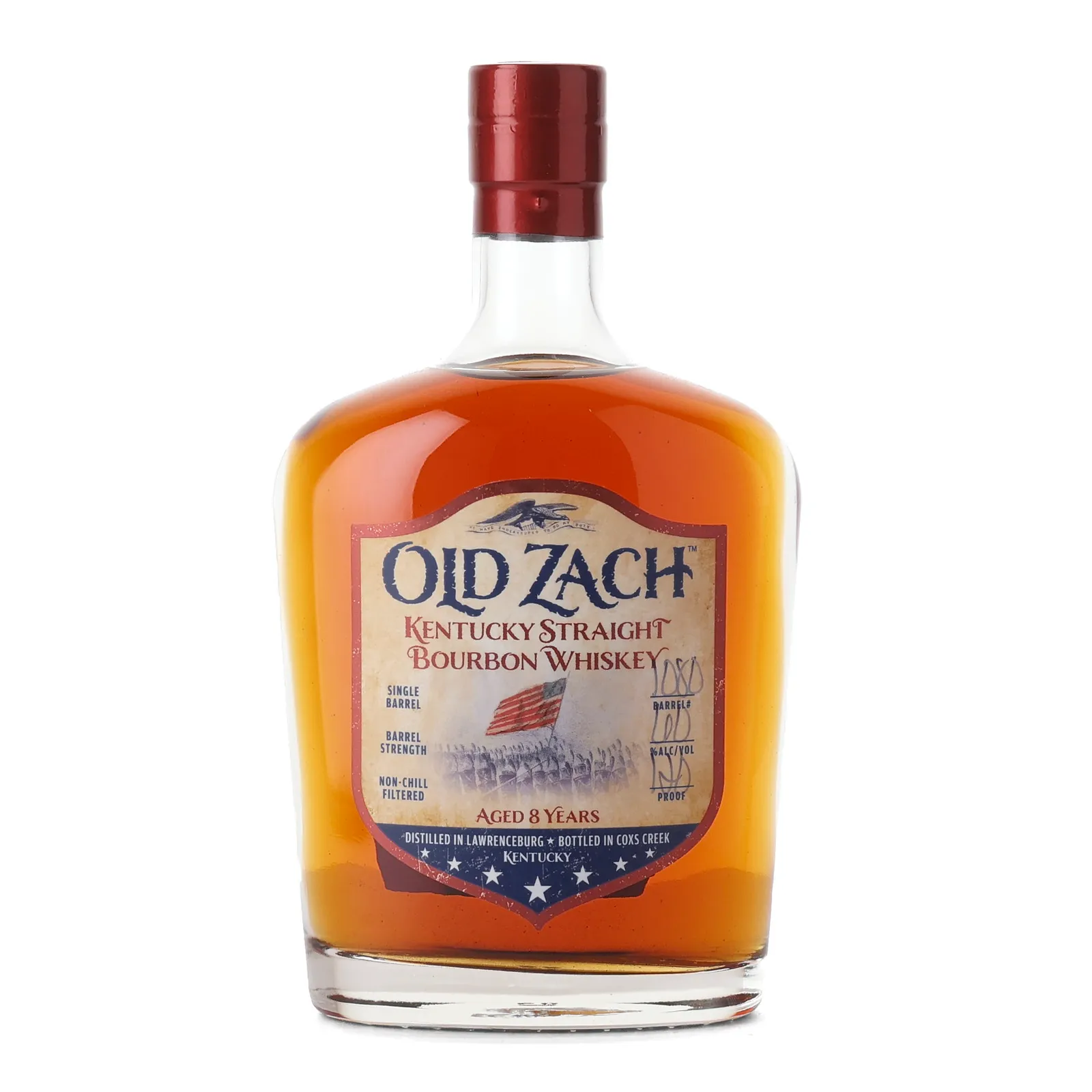 Old Zach 8 Year Old, Cask #1080, Coxs Creek Distilling Company, 60% whisky bottle