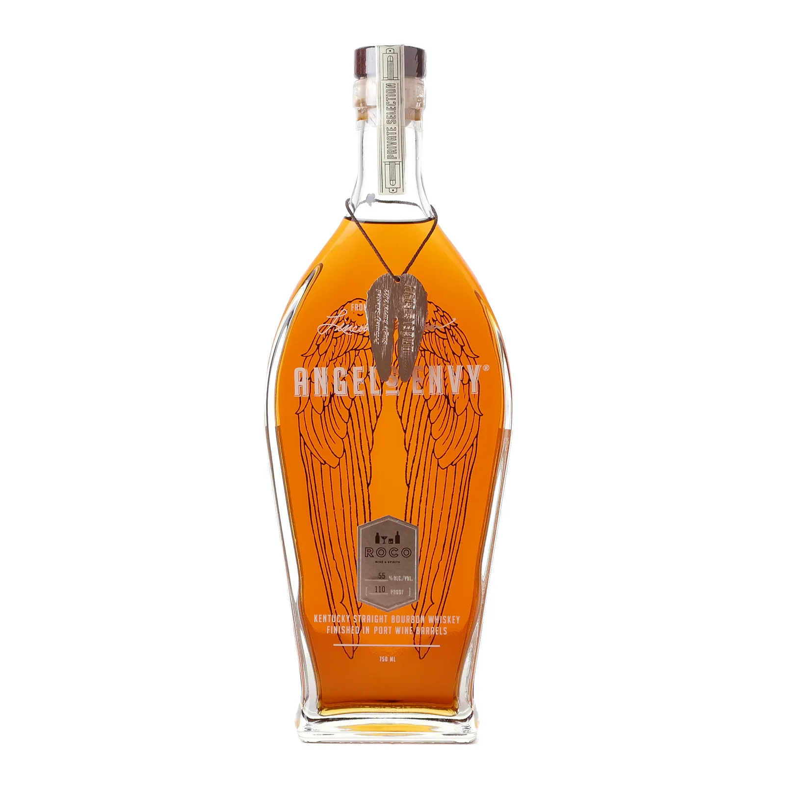 Angel's Envy Bourbon 'Roco' Private Barrel Selection, Port Cask, Cask #3722, 55% whisky bottle