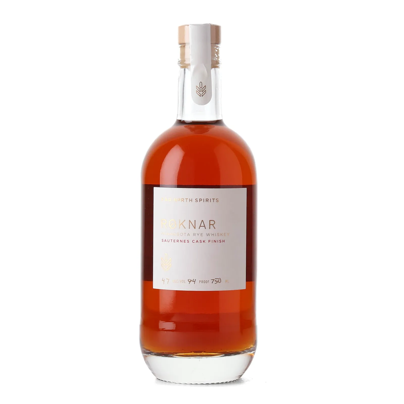 Far North Spirits Roknar Sauternes Cask Finish Minnesota Rye, Batch No. 14, 47% whisky bottle