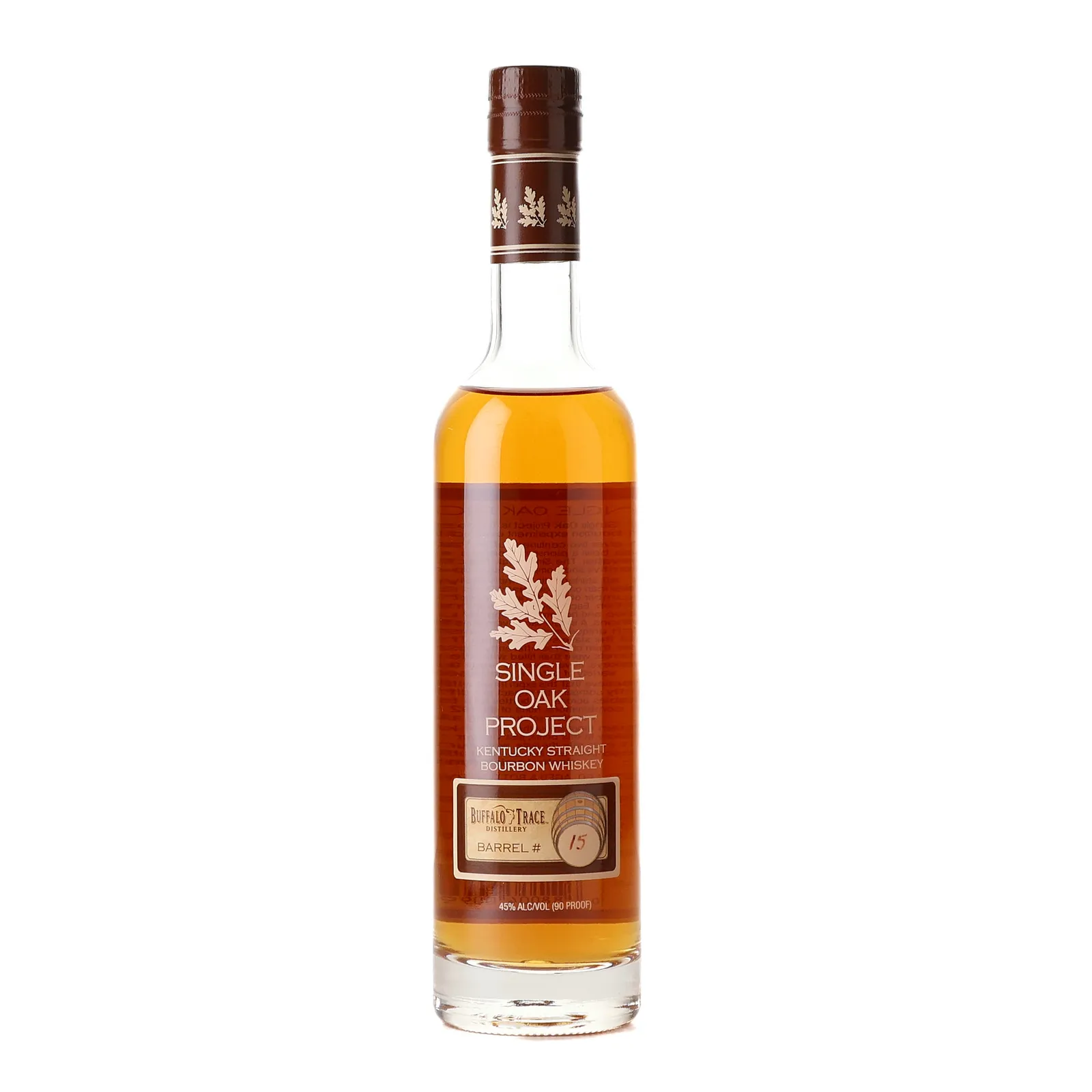 Buffalo Trace Single Oak Project, Barrel #15, 2012, 45% whisky bottle