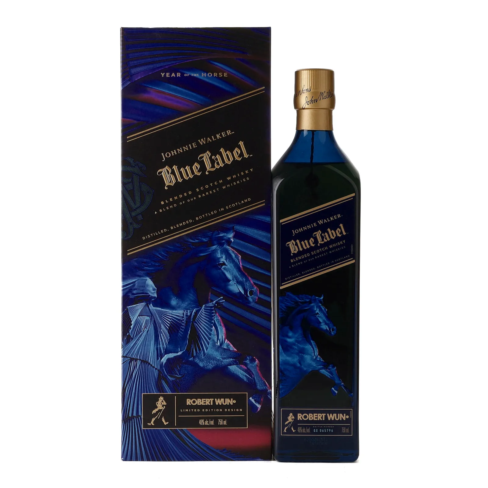 Johnnie Walker Blue Label Year of the Horse - Robert Wun, Bourbon & Sherry Cask, 2025, 46% whisky bottle