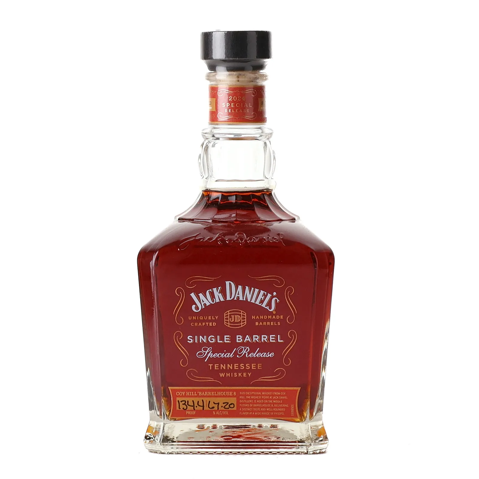 Jack Daniel's Coy Hill Barrelhouse 8 Single Barrel Special Release, New Charred American Oak Cask, Cask #24-07404, 2024, 67.2% whisky bottle