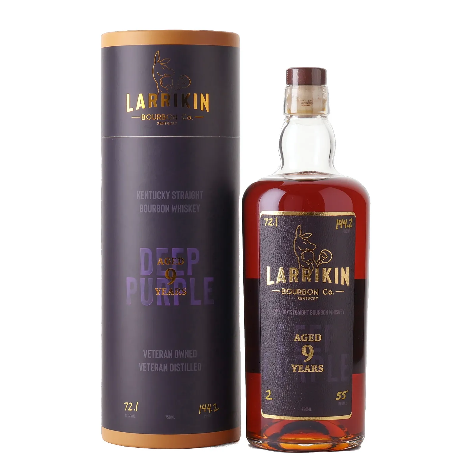 Larrikin Deep Purple 9 Year Old, 72.1% whisky bottle