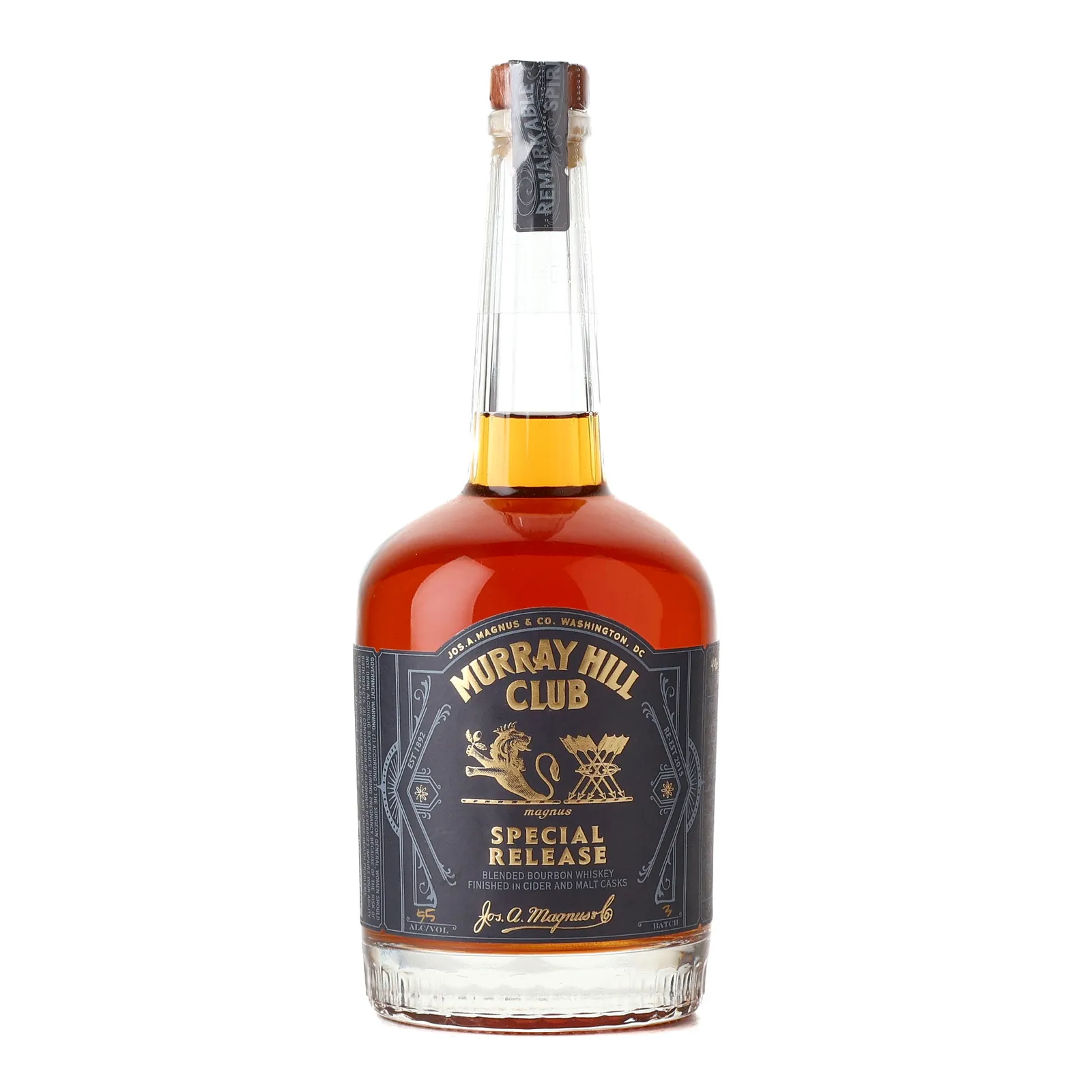 Joseph A. Magnus Murray Hill Club Special Release, Cider & Malt Cask, Batch No. 3, 2020, 55% whisky bottle