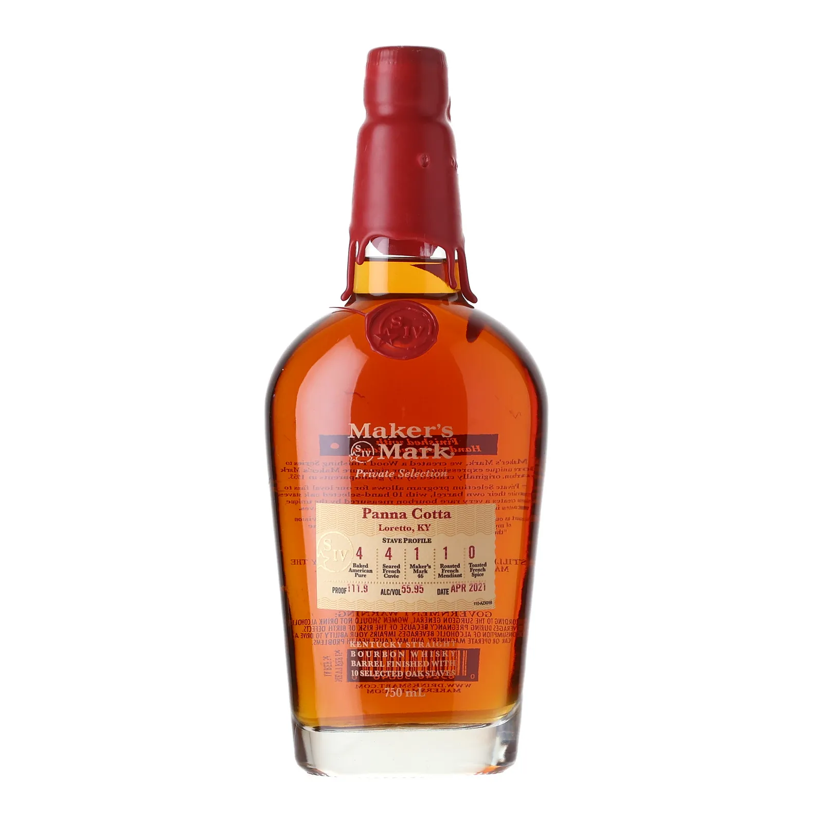 Maker's Mark Private Selection 'Panna Cotta', 2021, 55.95% whisky bottle