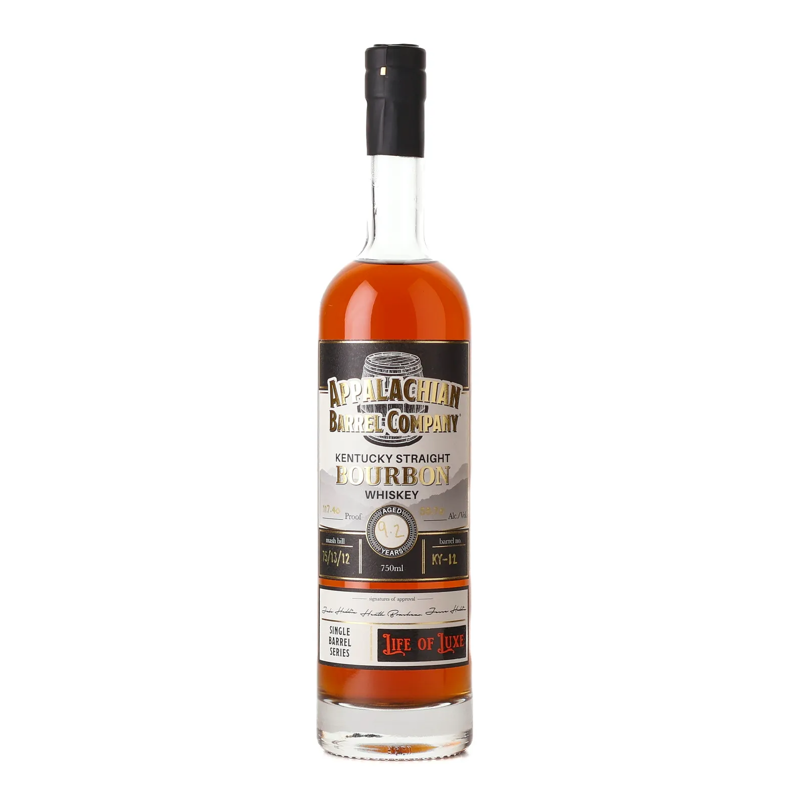 Appalachian Barrel Company Single Barrel Series Life of Luxe 9 Year Old, Cask #KY-12, Appalachian Barrel Company, 58.7% whisky bottle