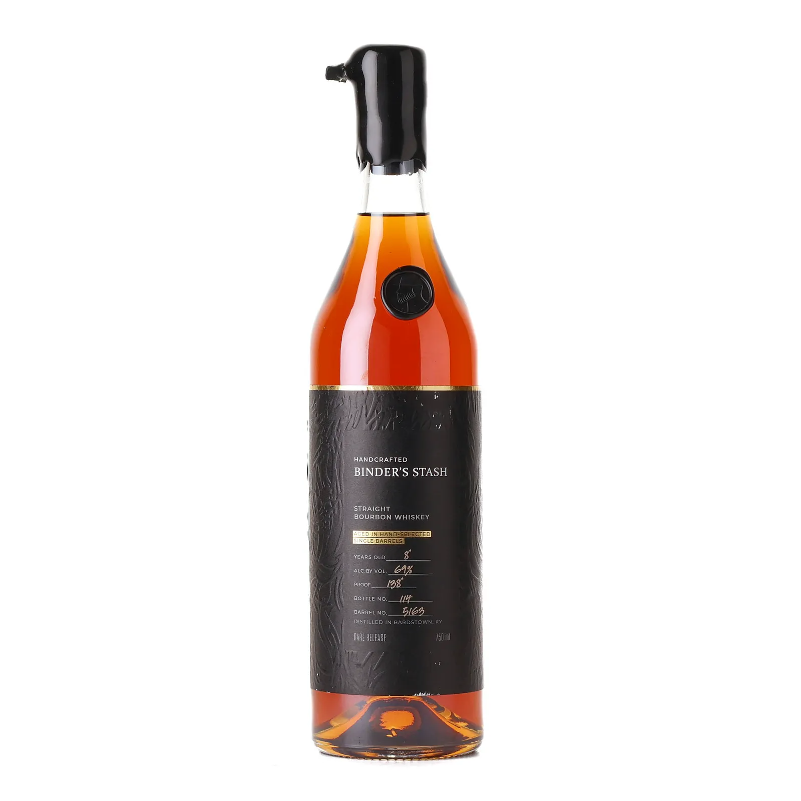Binder's Stash The Singing Bush Private Barrel Selection 8 Year Old, Cask #5163, Stoddard Spirits, 69% whisky bottle