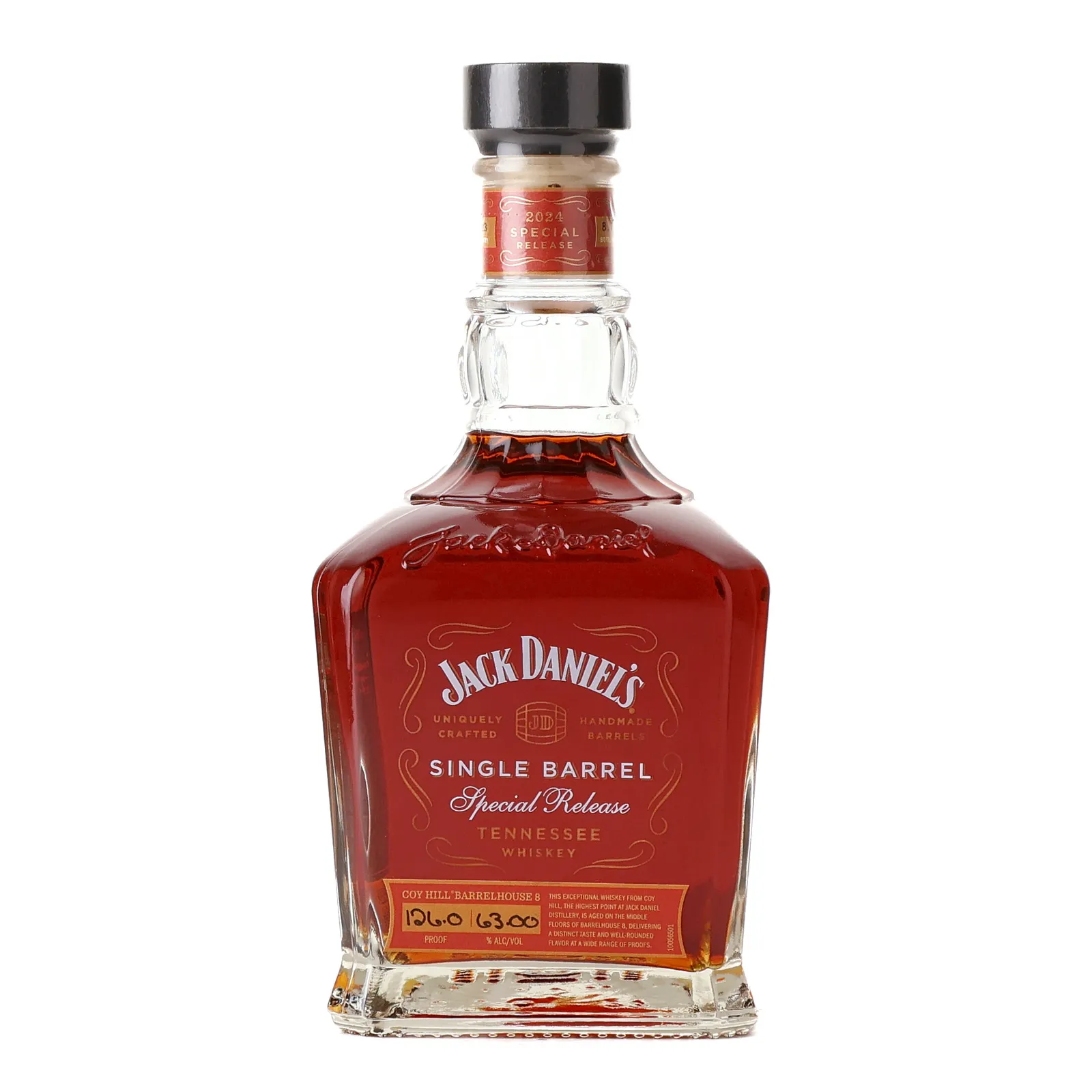 Jack Daniel's Coy Hill Single Barrel Special Release 11 Year Old, New Charred American White Oak Cask, Cask #24-07252, Barrelhouse 8, 2024, 63% whisky bottle