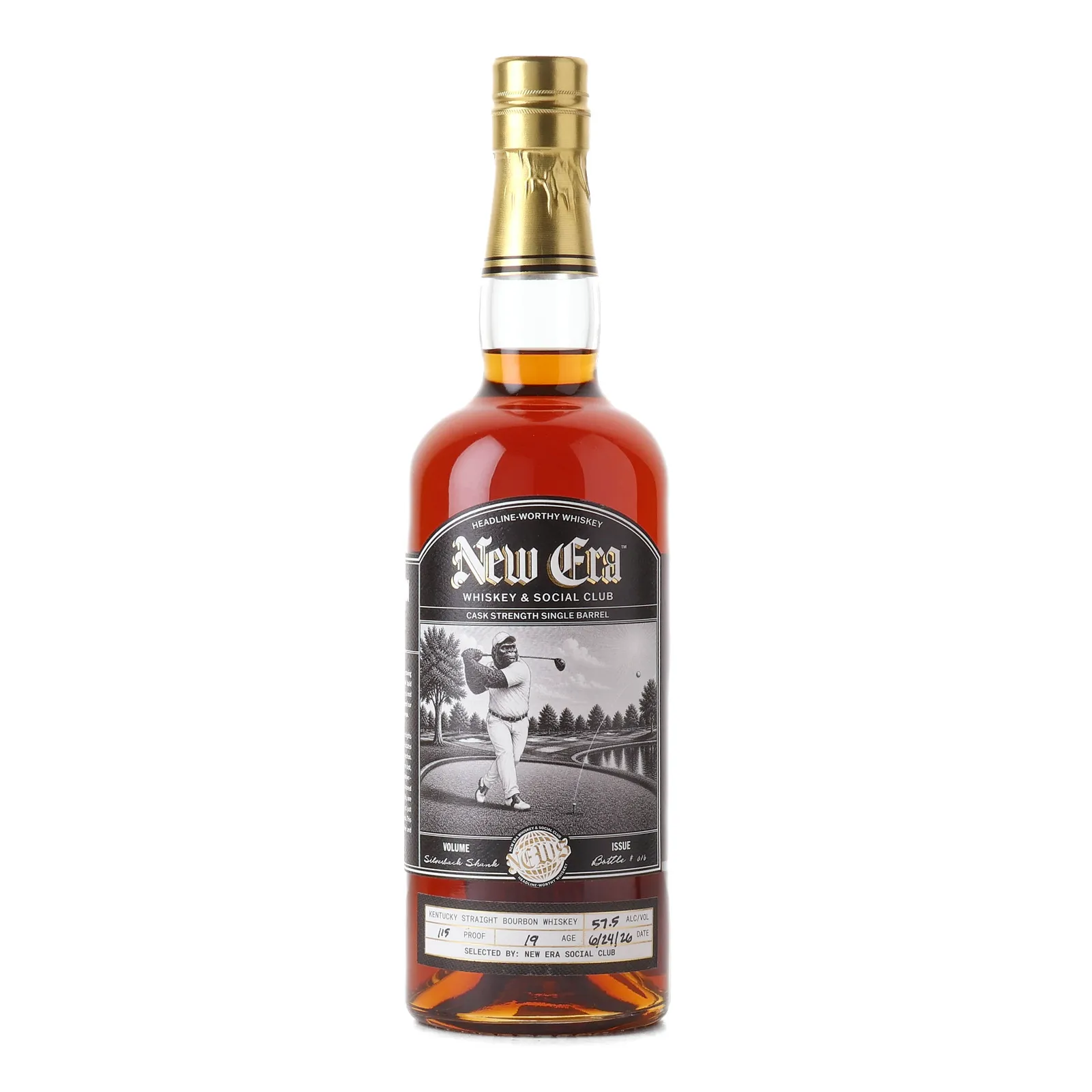 New Era Whiskey & Social Club Cask Strength Single Barrel 19 Year Old, 57.5% whisky bottle