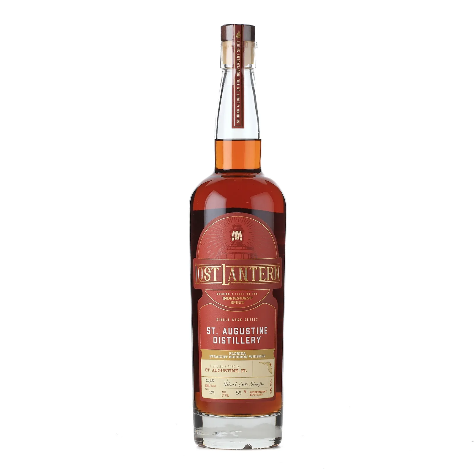 St. Augustine Distillery Single Cask Series 5 Year Old, Cask #D9, Lost Lantern, 59% whisky bottle