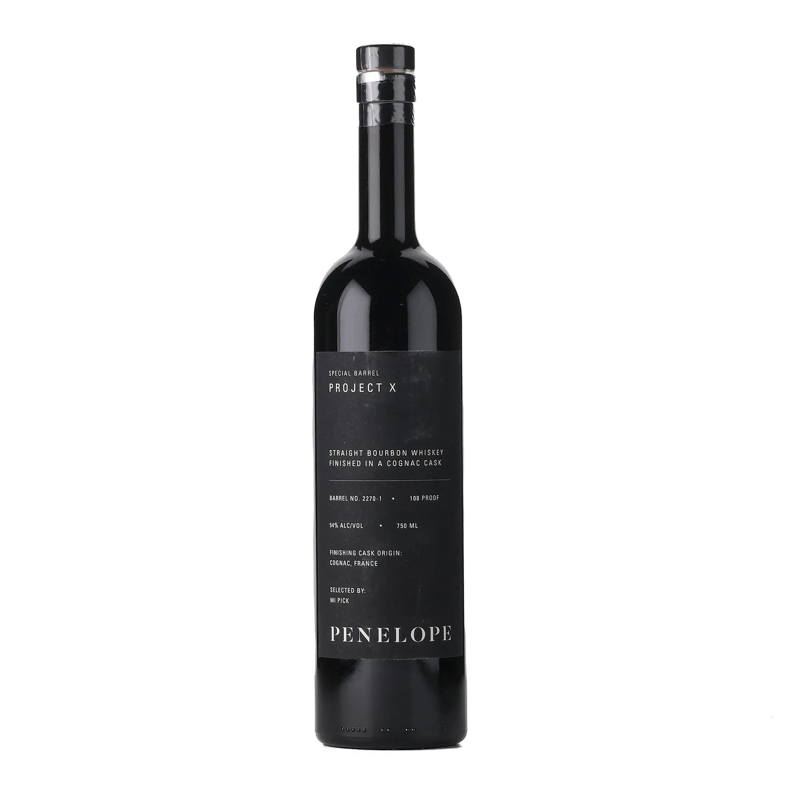 Penelope Project X Cognac Cask, Cask #2270-1, 54% whisky bottle