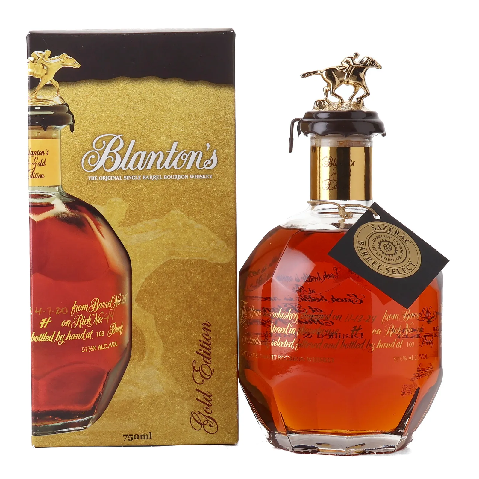Blanton's Gold Edition Baseline Liquor Private Barrel Selection, Cask #54, 2024, 51.5% whisky bottle